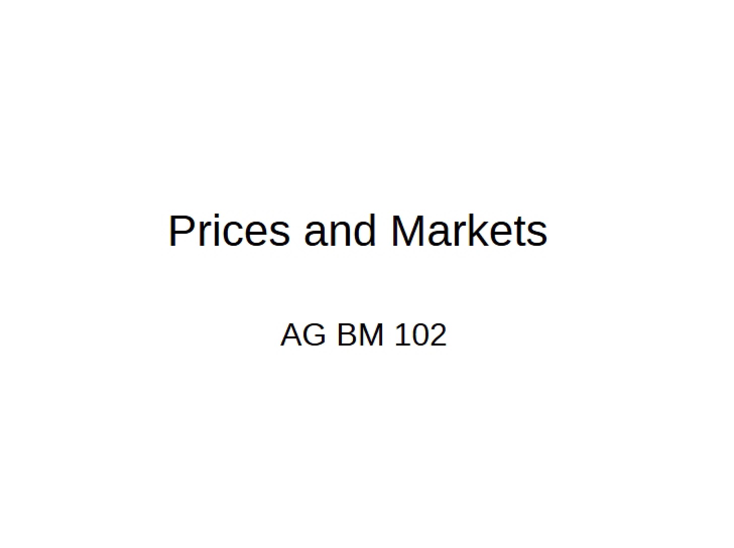 Pricing Structures in Markets