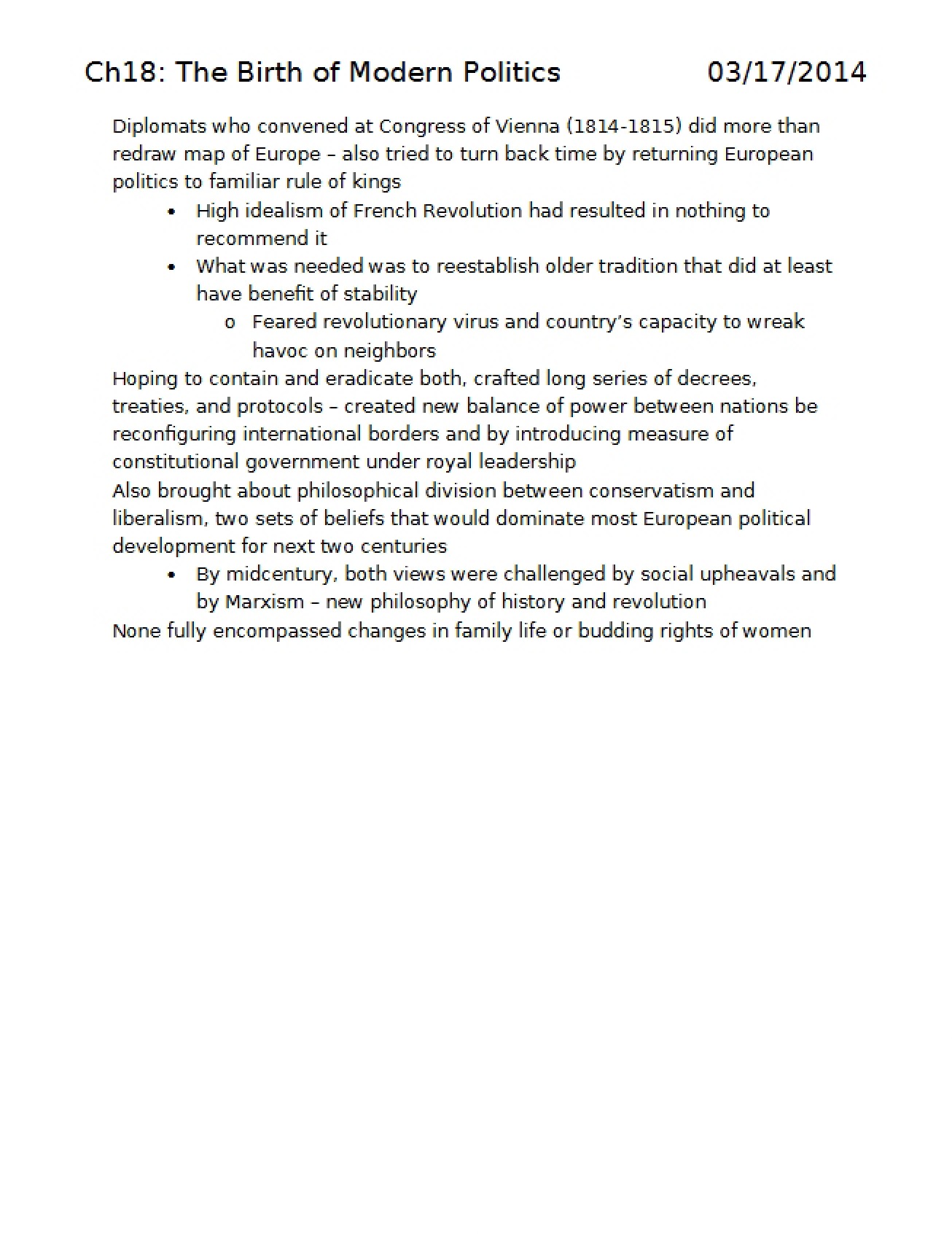 Western Civ II Chapter Eighteen