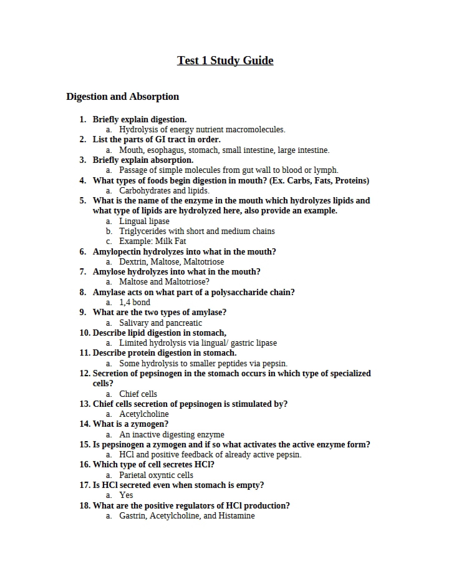 First Assessment Study Resource