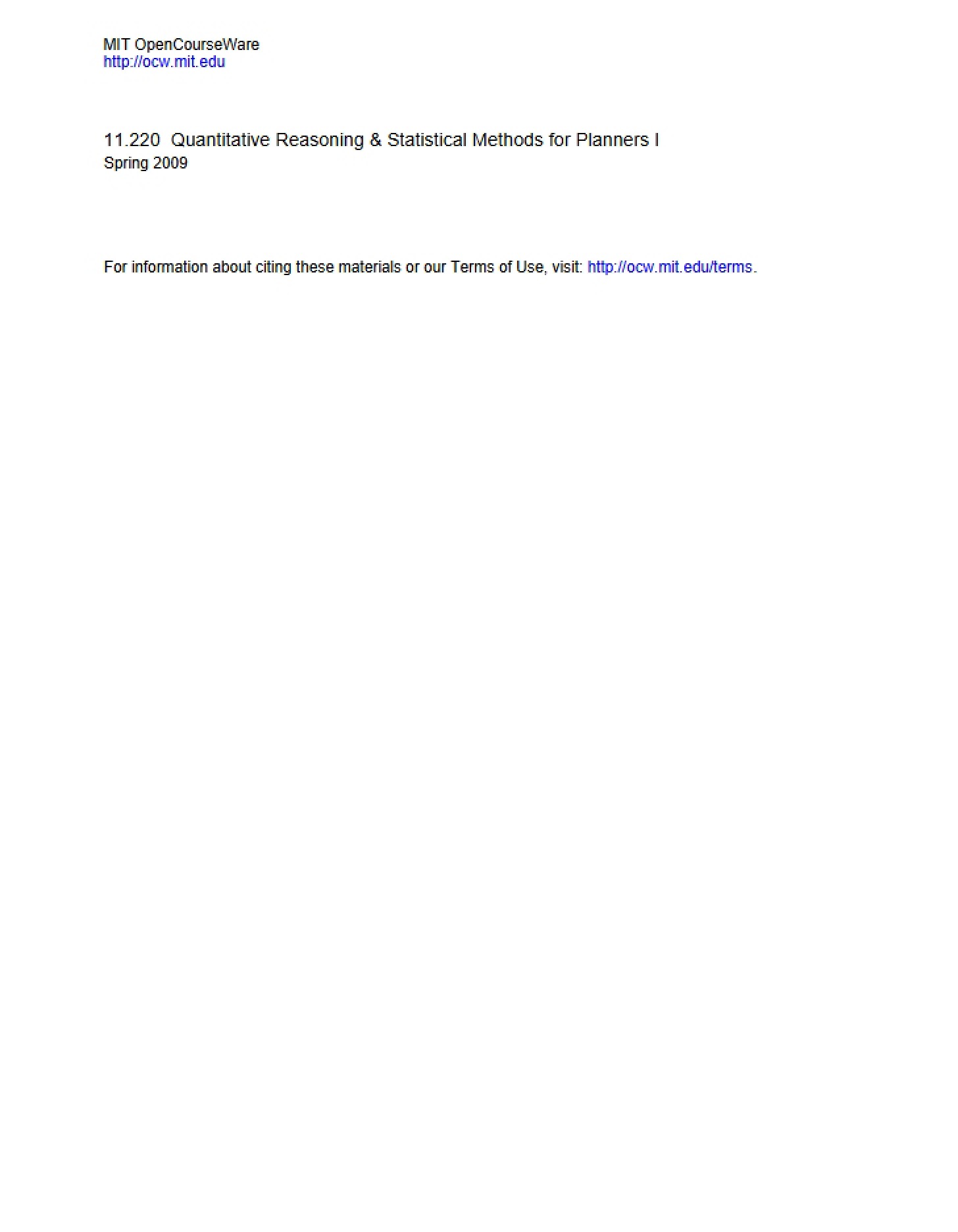 Statistical Methods and Quantitative Reasoning