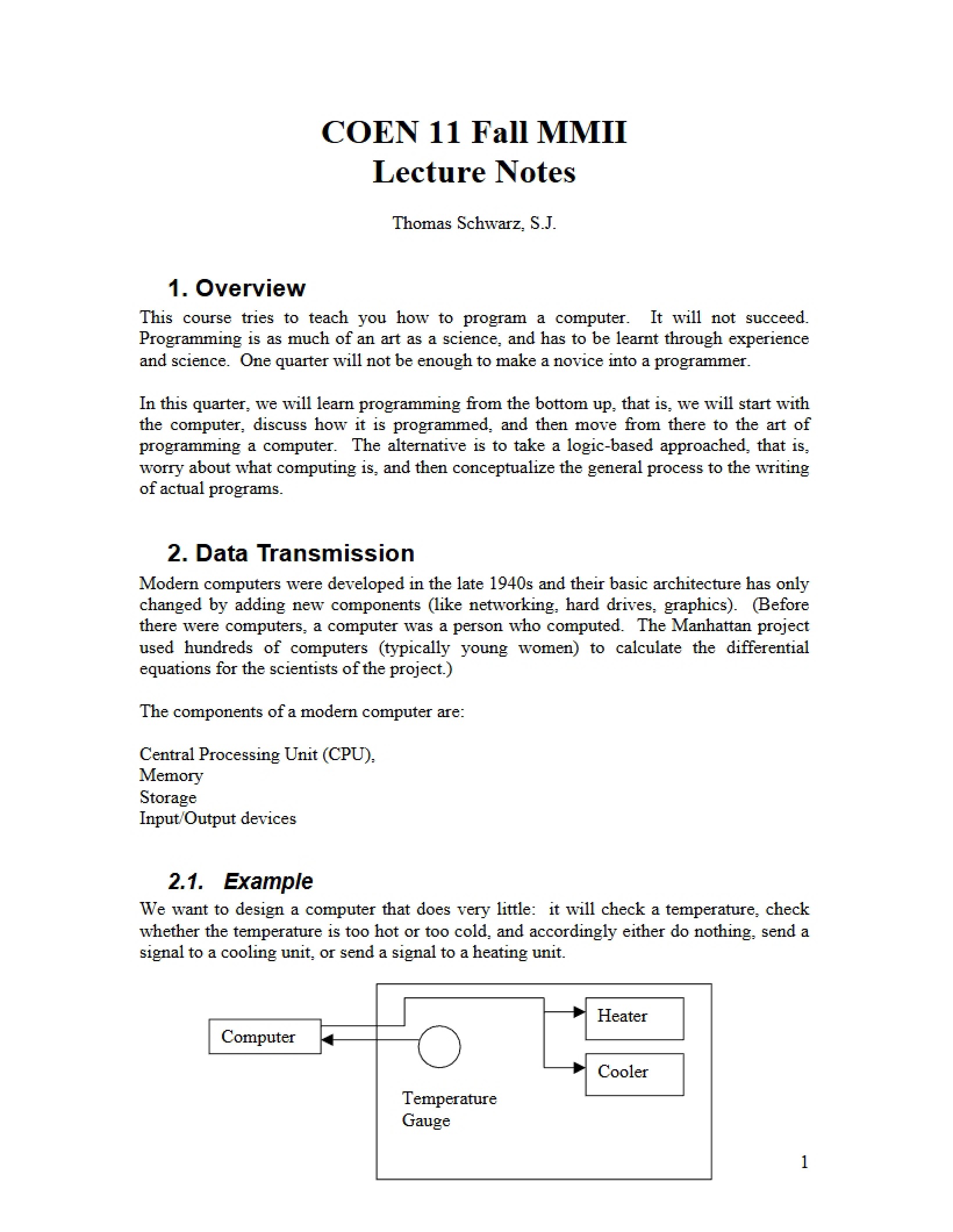 Advanced Programming Lecture Notes