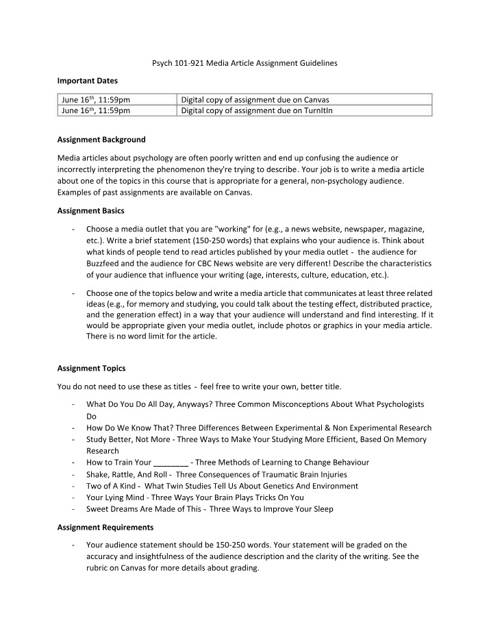 Writing Psychology Articles for a General Audience - Tips