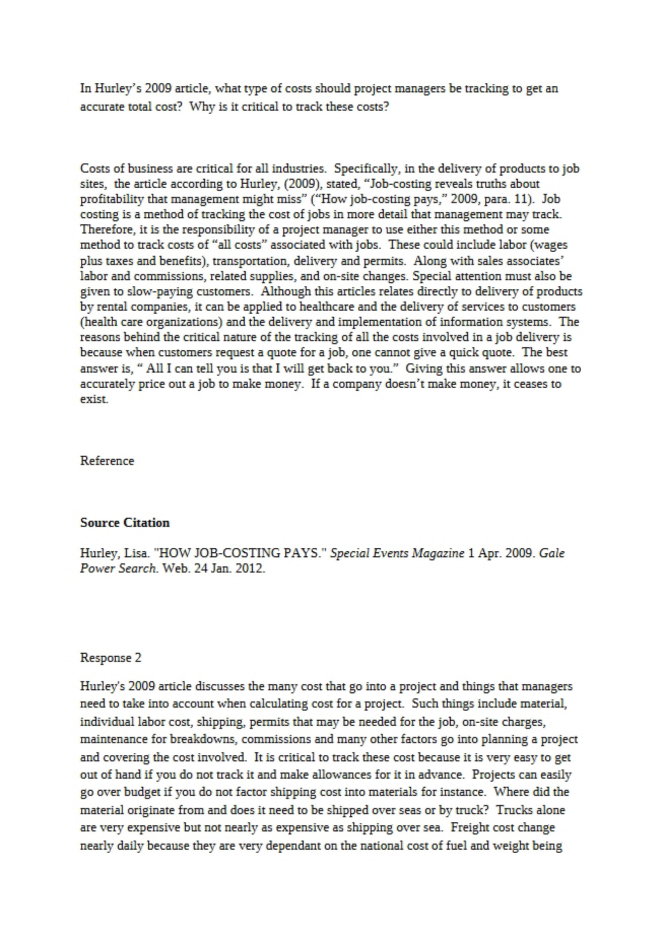 Written Project