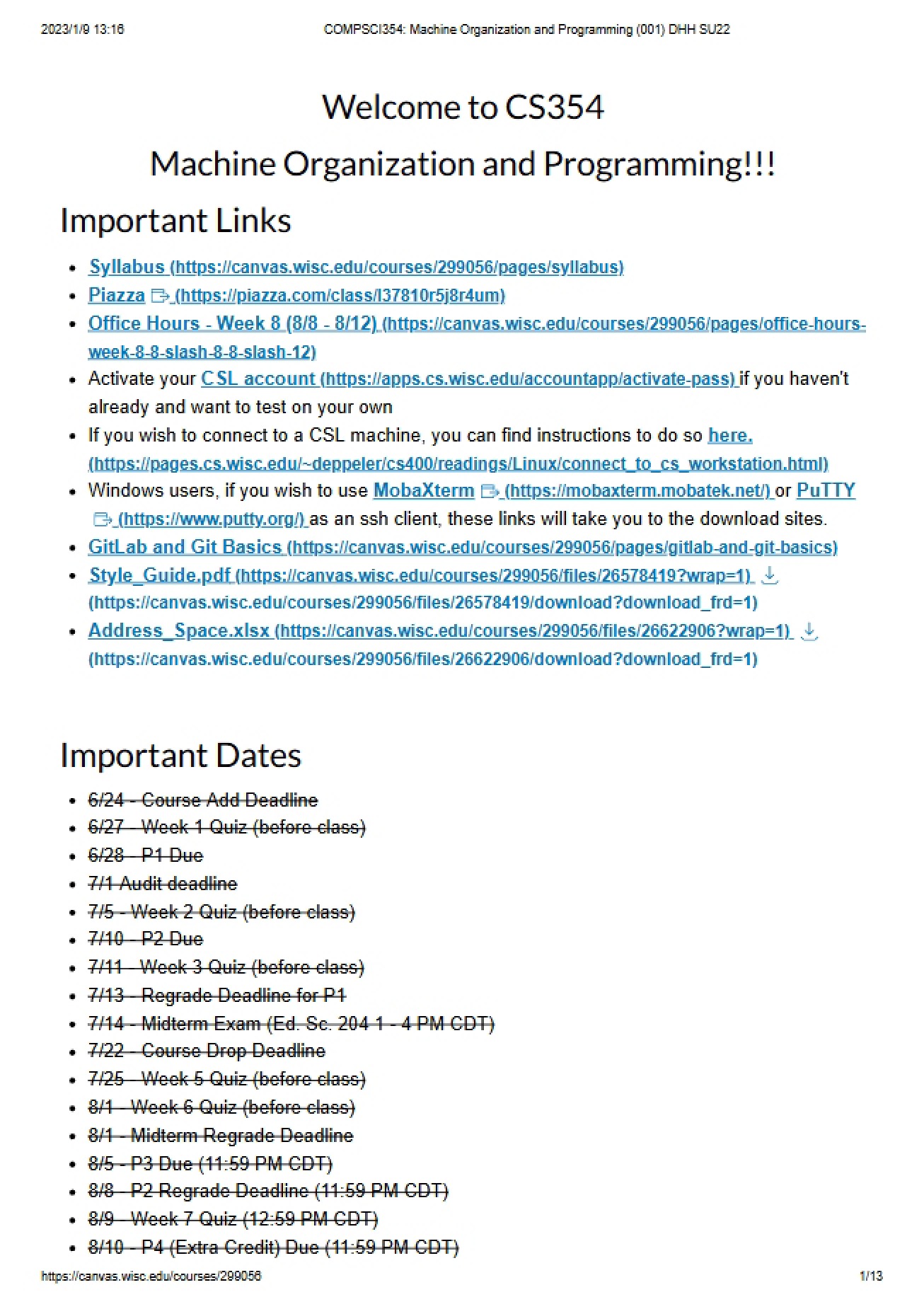 Programming and Machine Organization