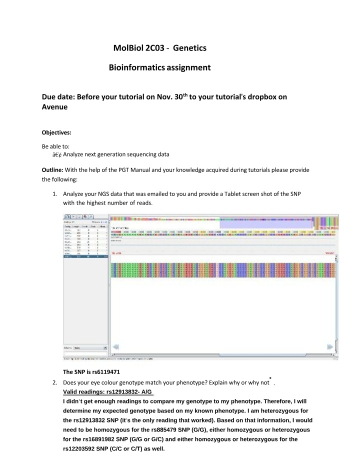 BIO2C03 Bioinformatics Assignment
