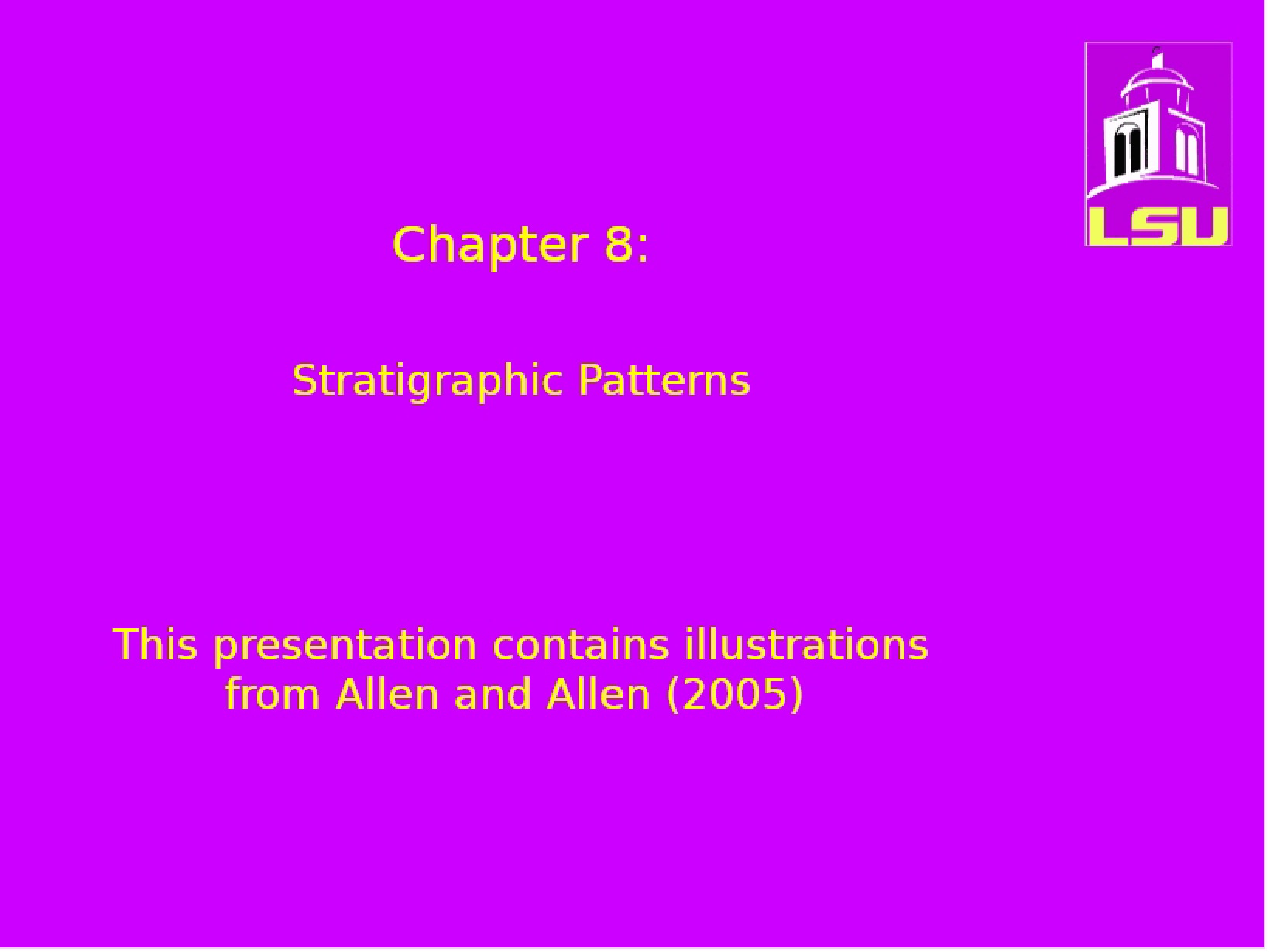 Patterns in Stratigraphy