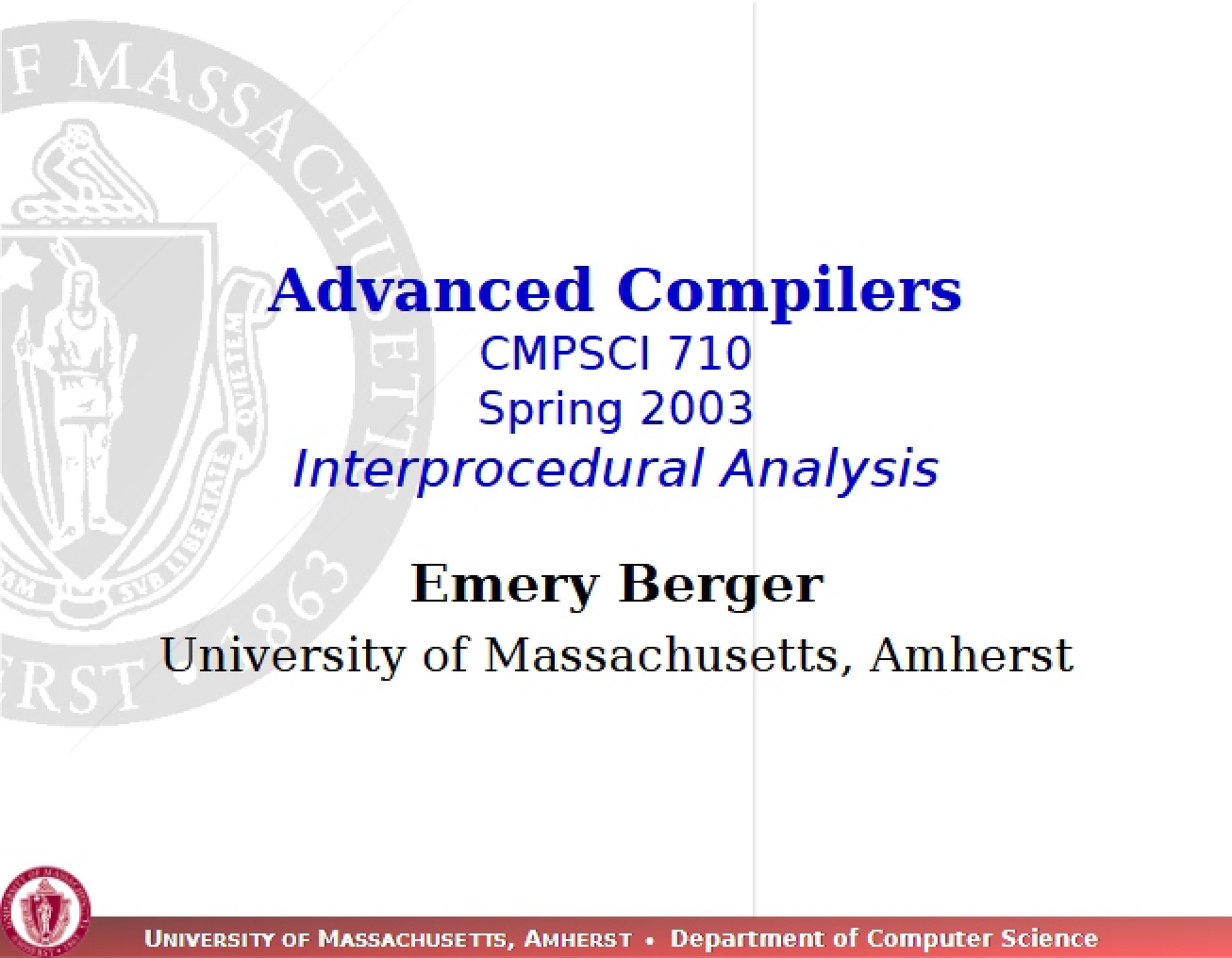 Analysis Interprocedural