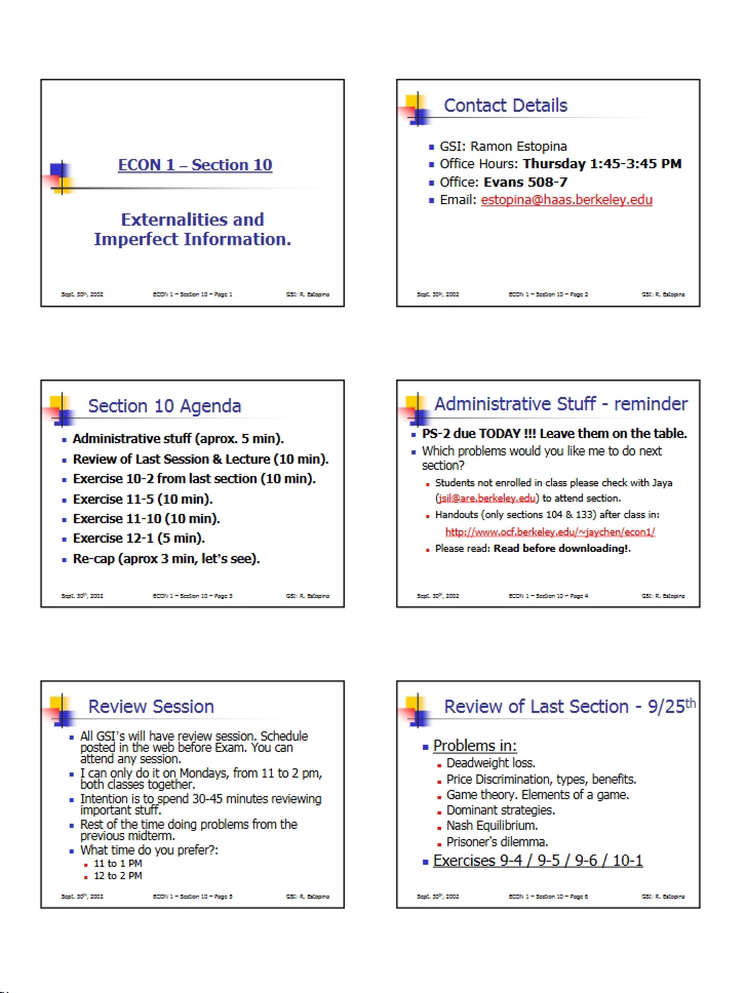 Section 10 ECON1