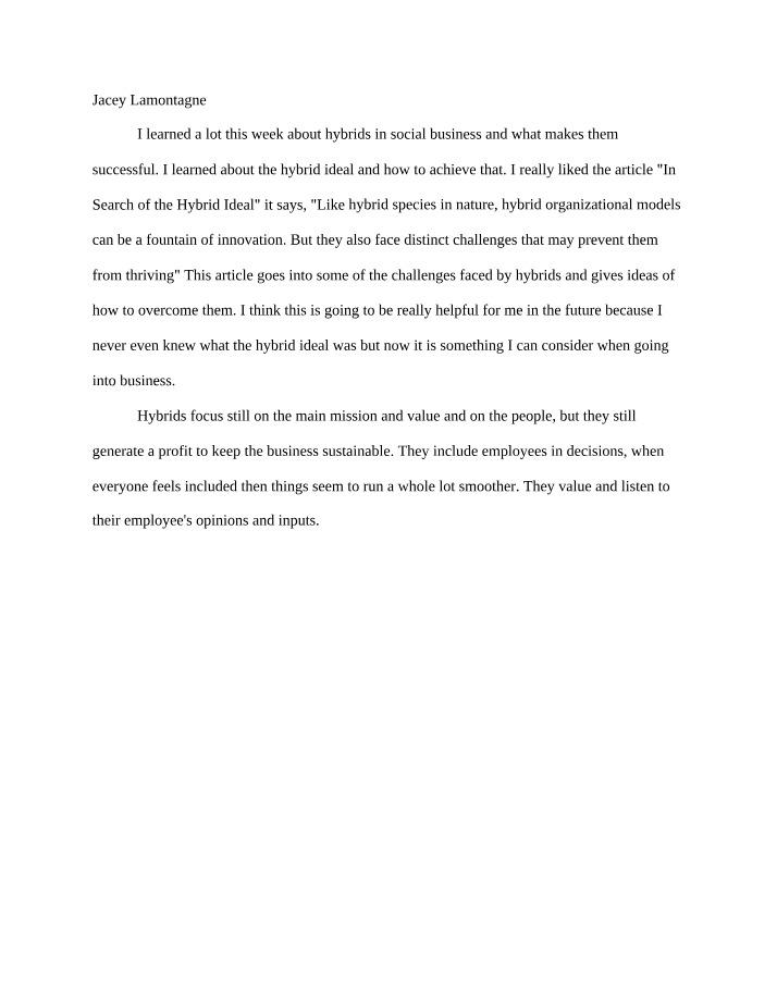 W10 Reflection Submission
