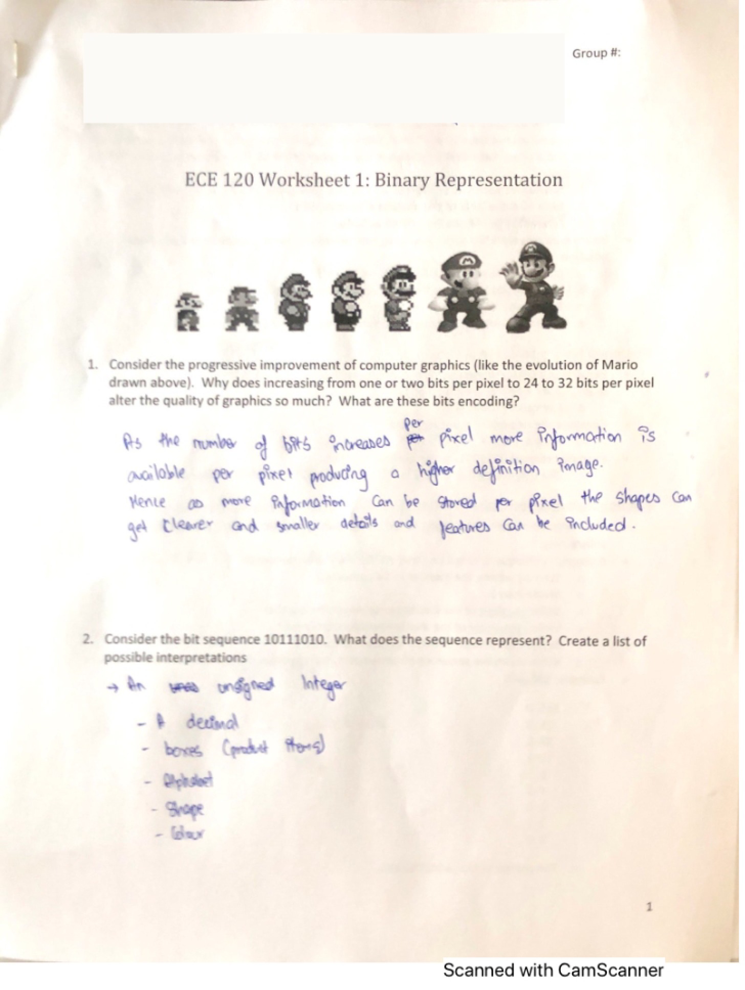 First Worksheet