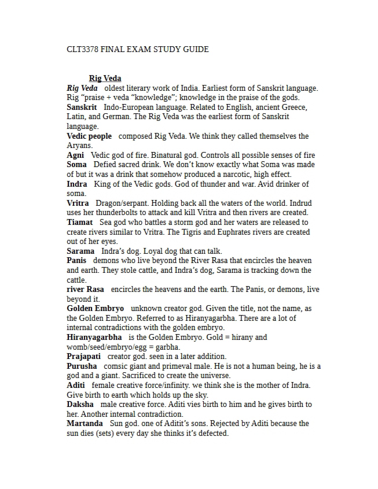 Final Exam Study Material (Set 10)