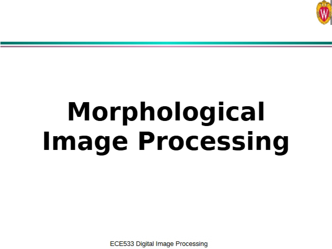 Image Processing using Morphology