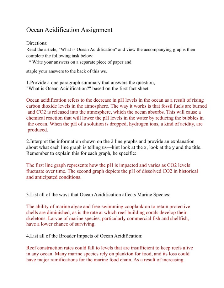 Assignment on Ocean Acidification