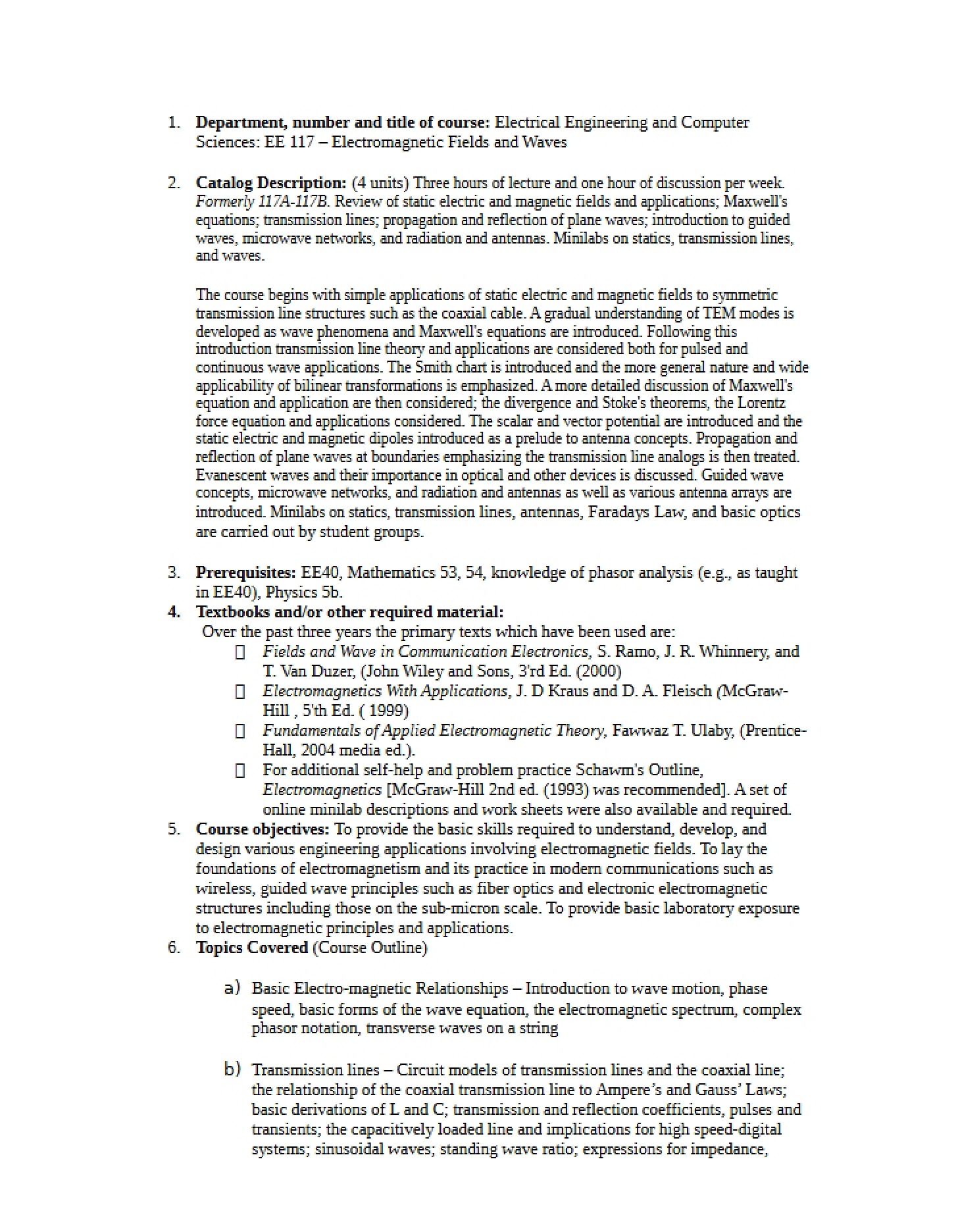 Expanded Course Description (EE117)