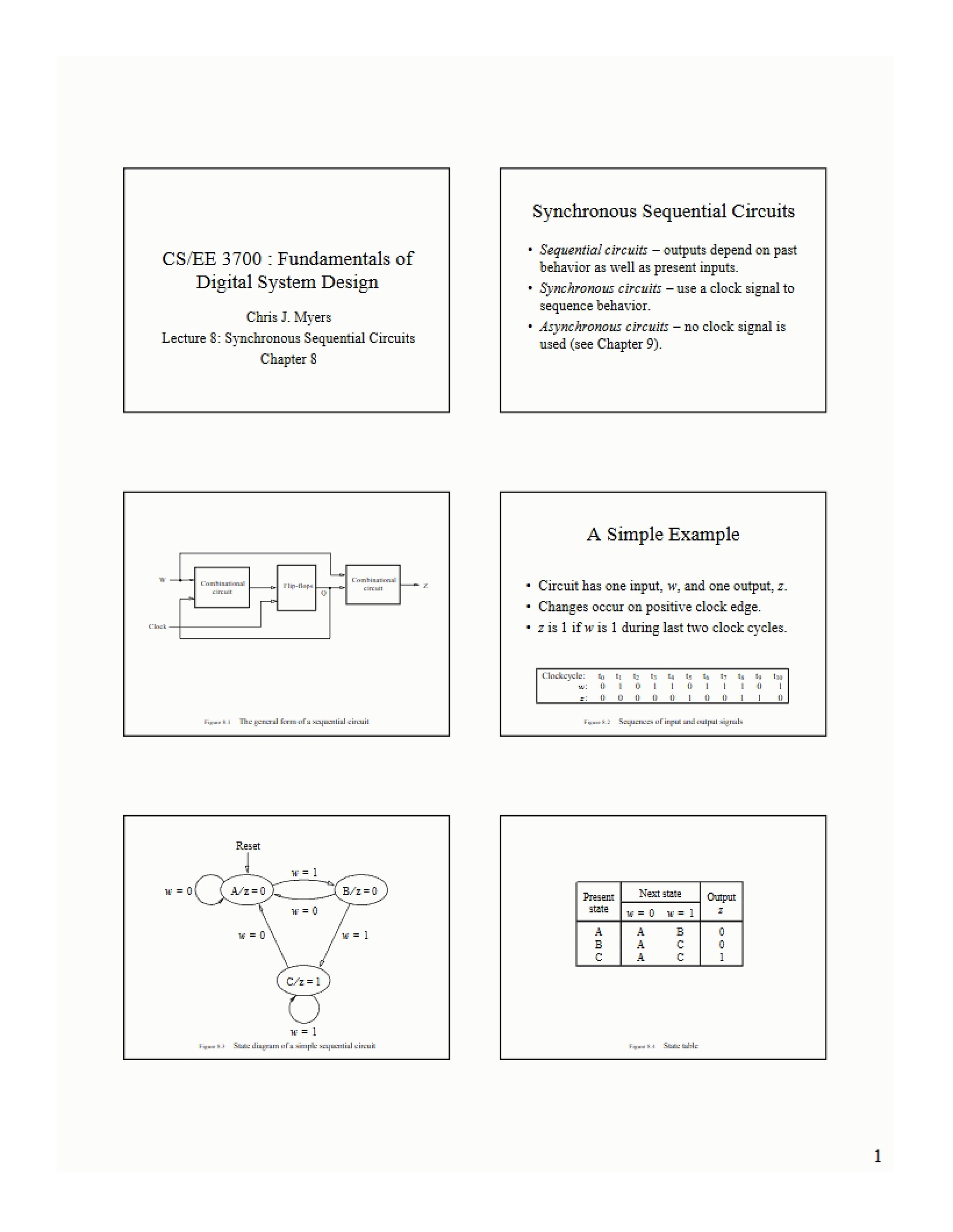 Sequential Circuits (Synchronous)