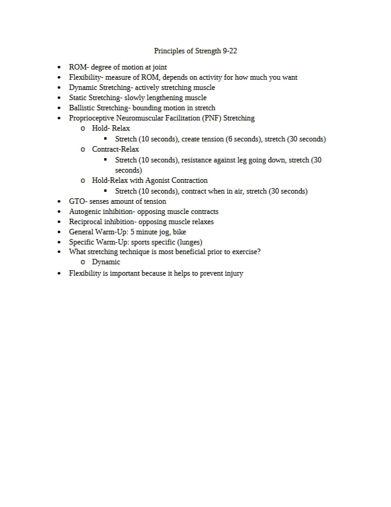 Examination of Strength Principles