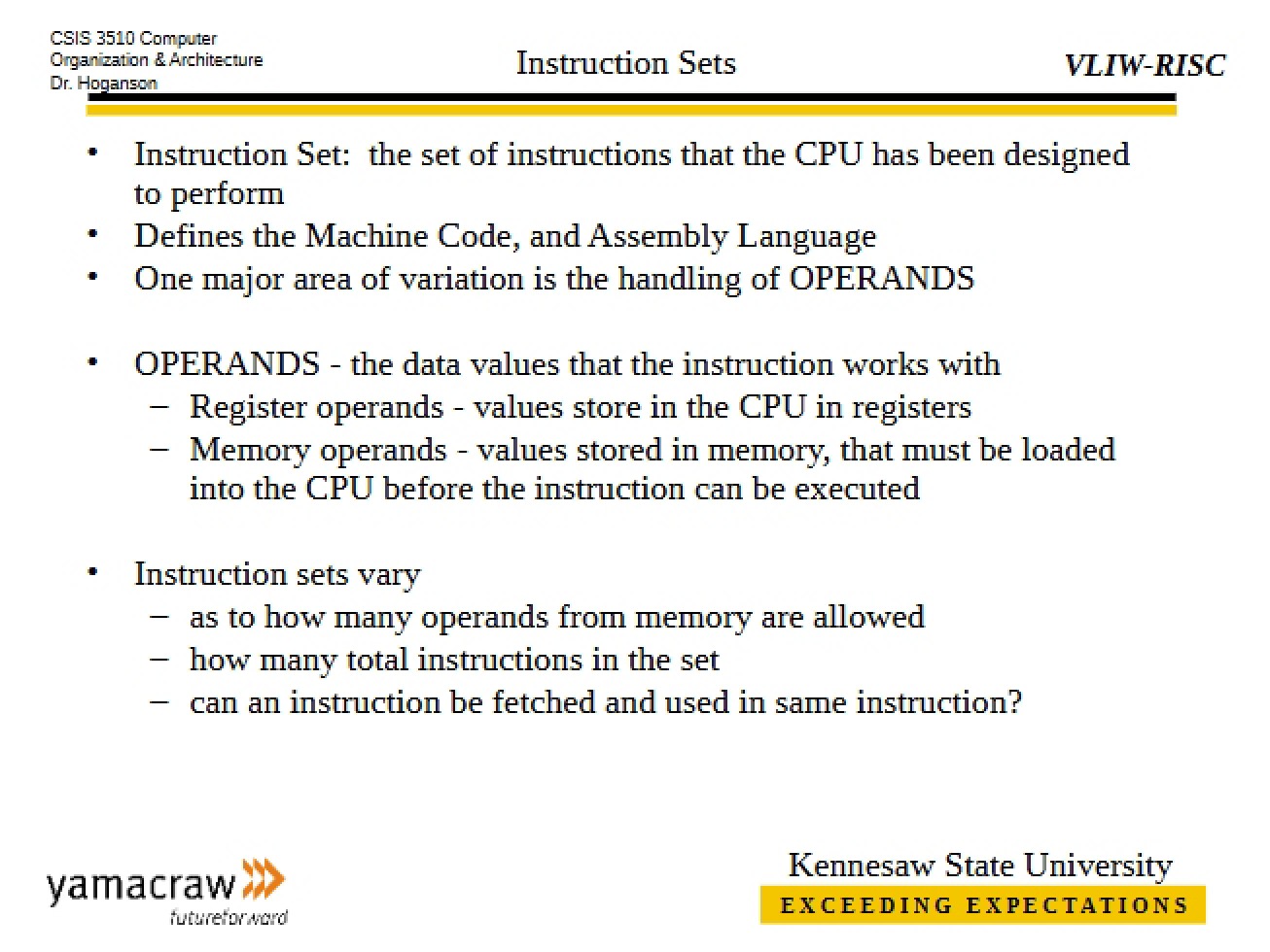 Summary Notes from Class Lectures