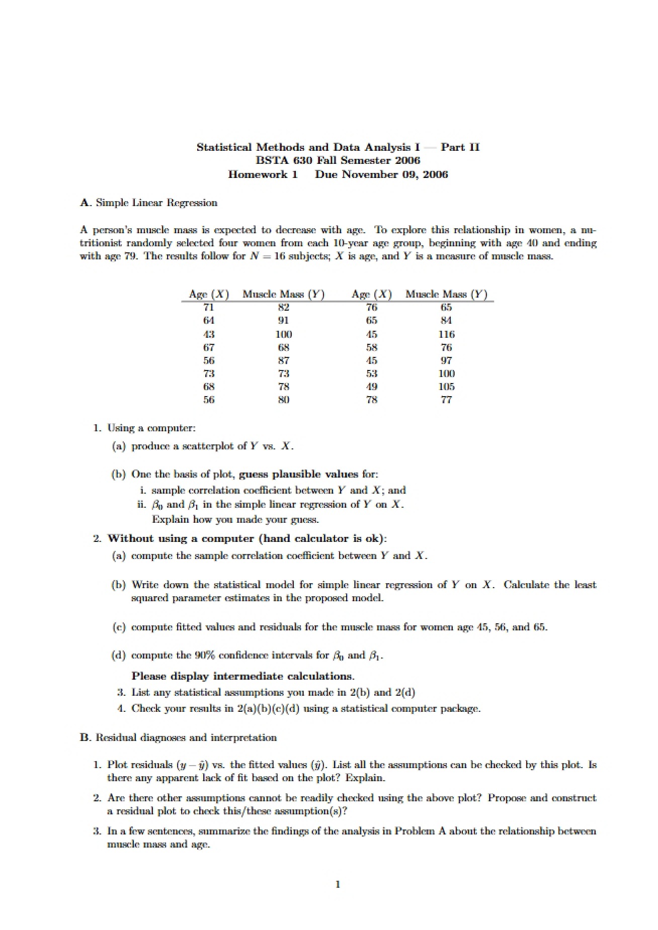 Statistical Methods Homework