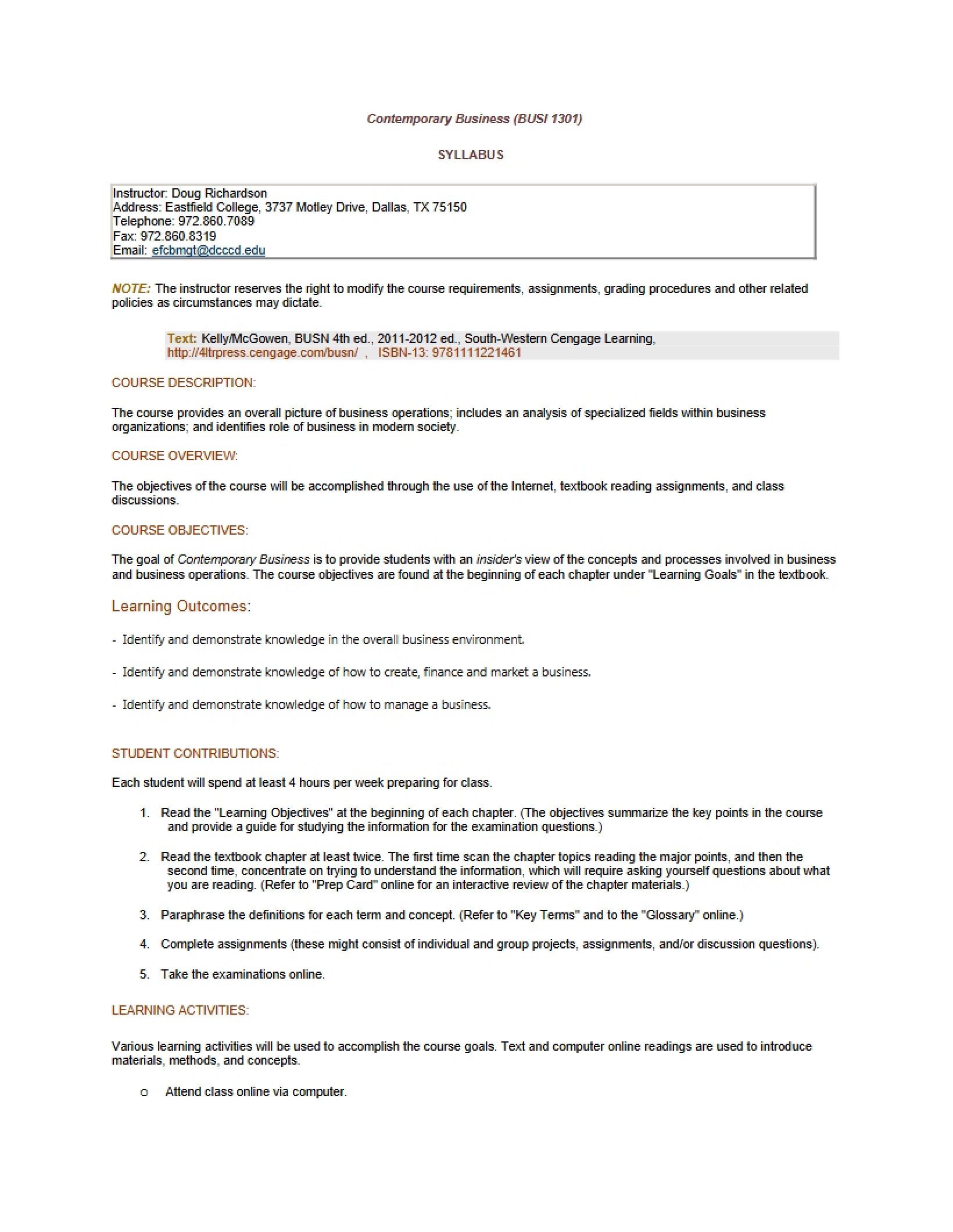 Syllabus