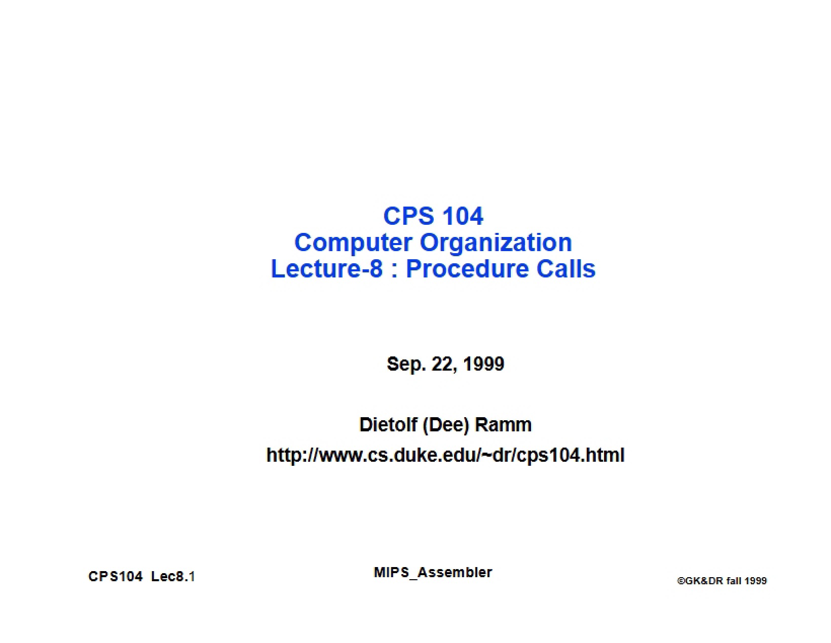 Session 08 Lecture