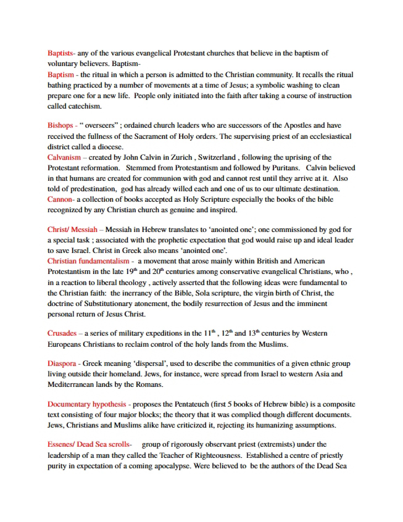 General Study Guide