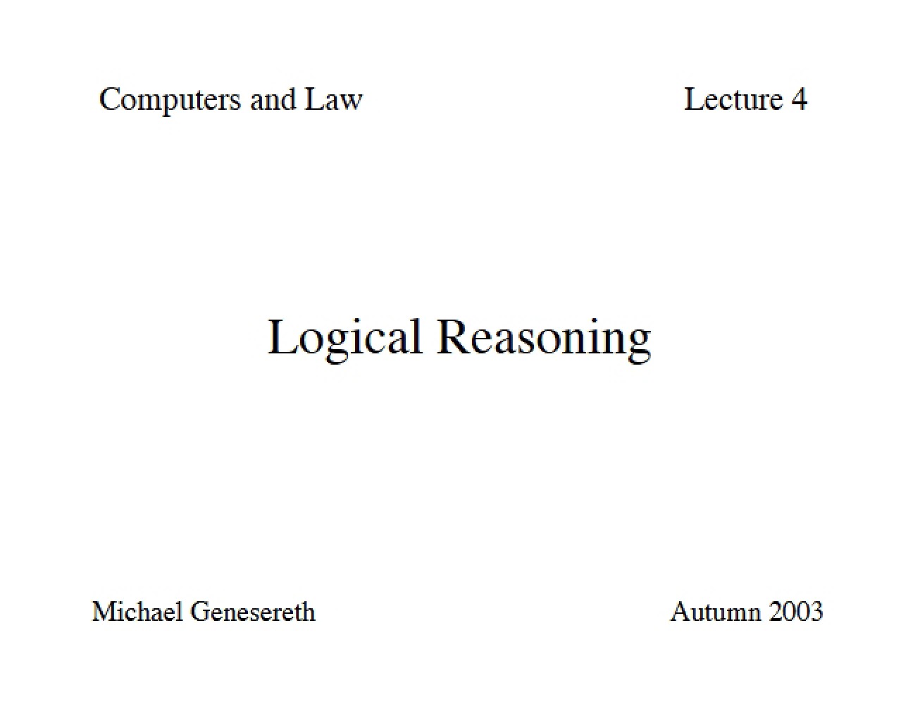 Introduction to Logical Reasoning