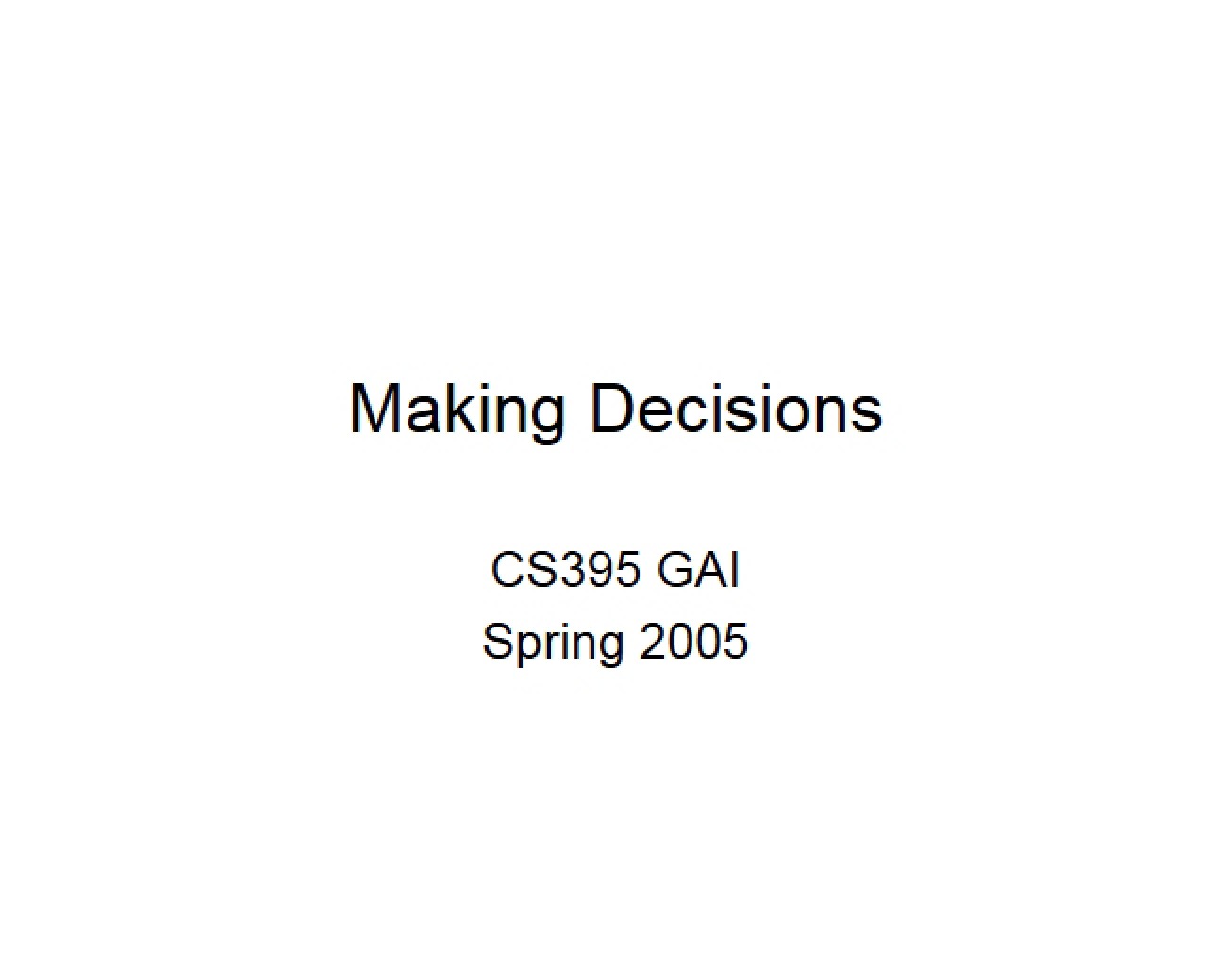 Decisions Process
