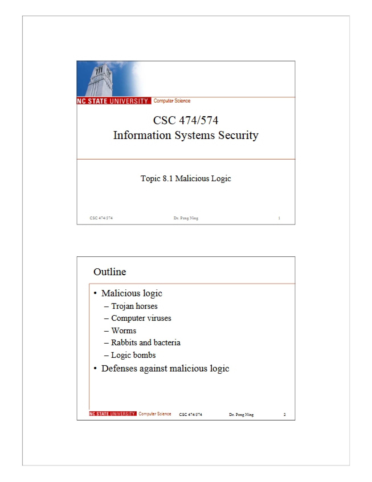 Malicious Logic Topic 8.1
