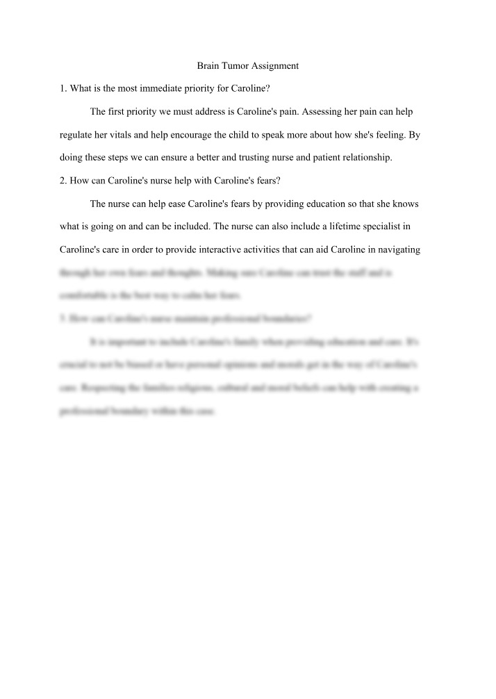 Assignment - Brain Tumors