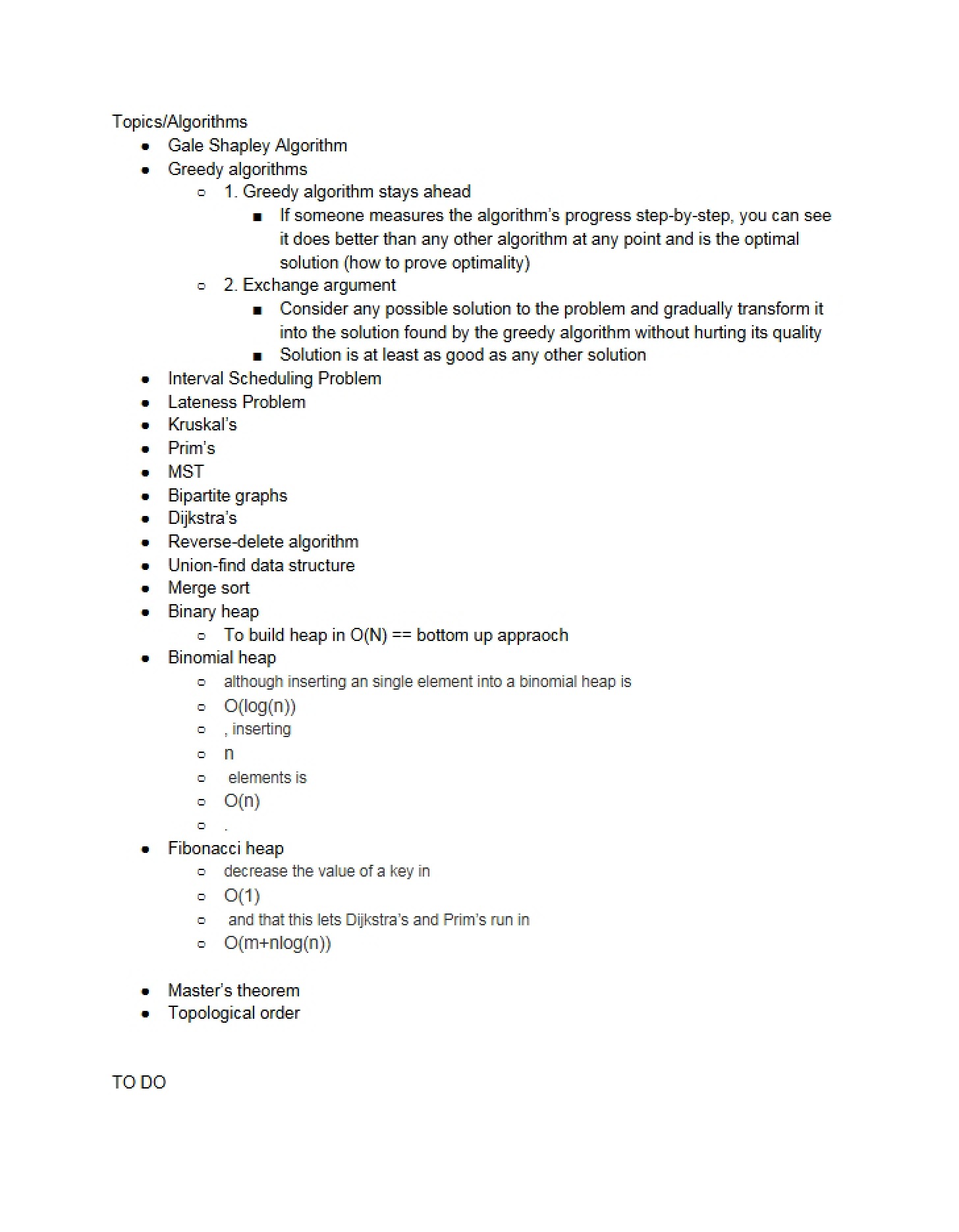 Algorithm Concepts
