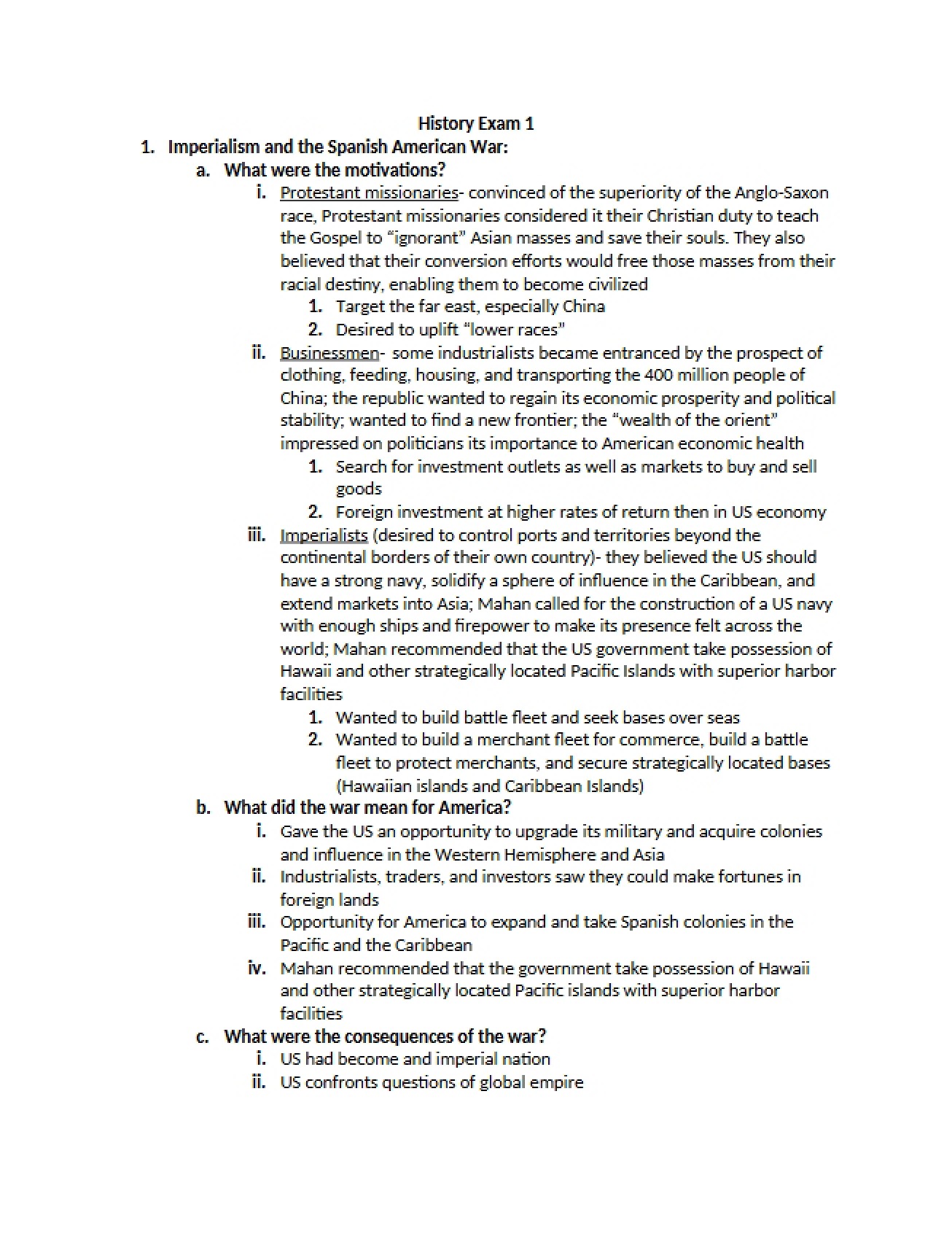 Spanish-American War and Imperialism