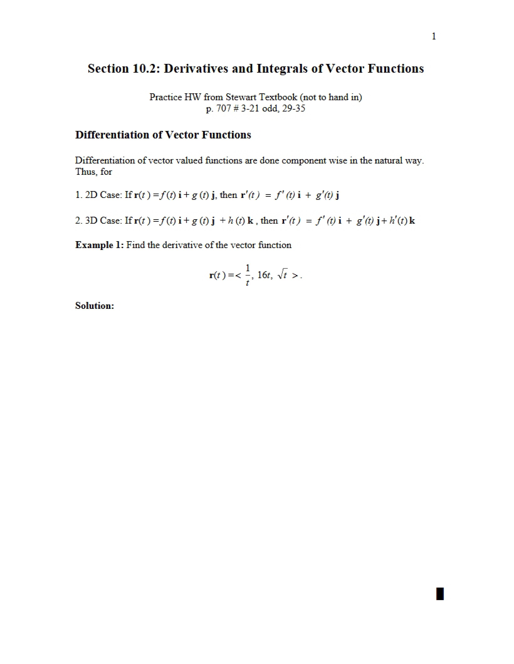Course Study Notes - Calculus and Analytic Geometry IV
