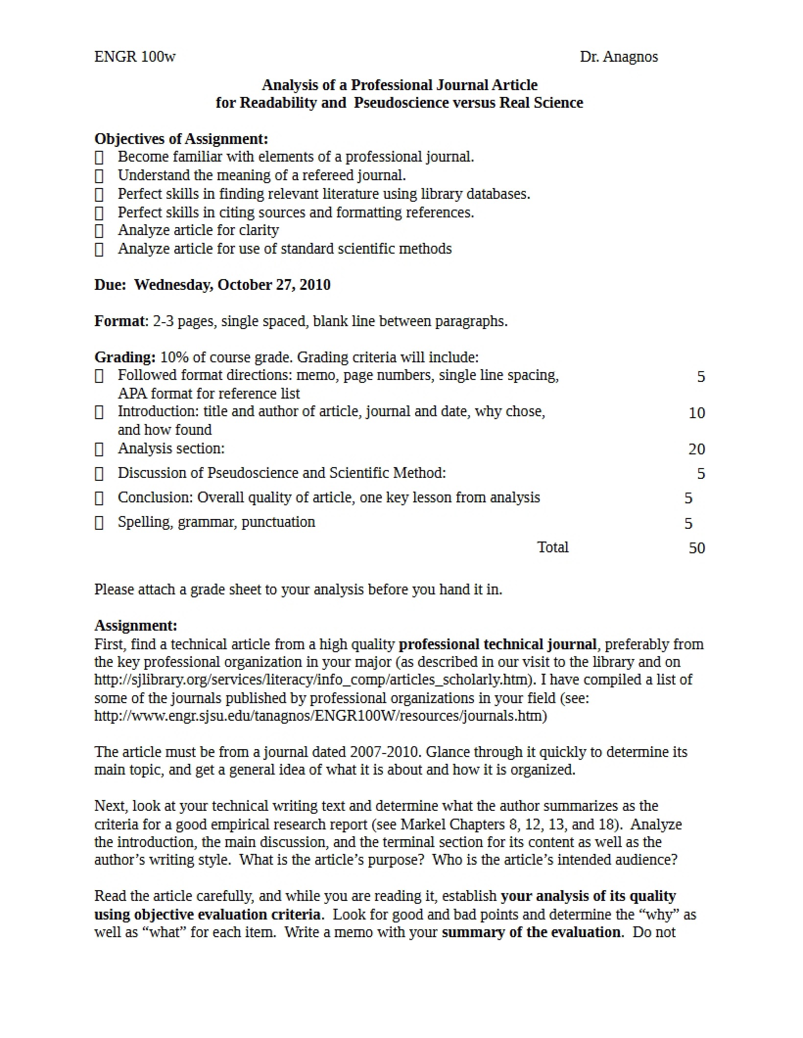 Report Writing Task