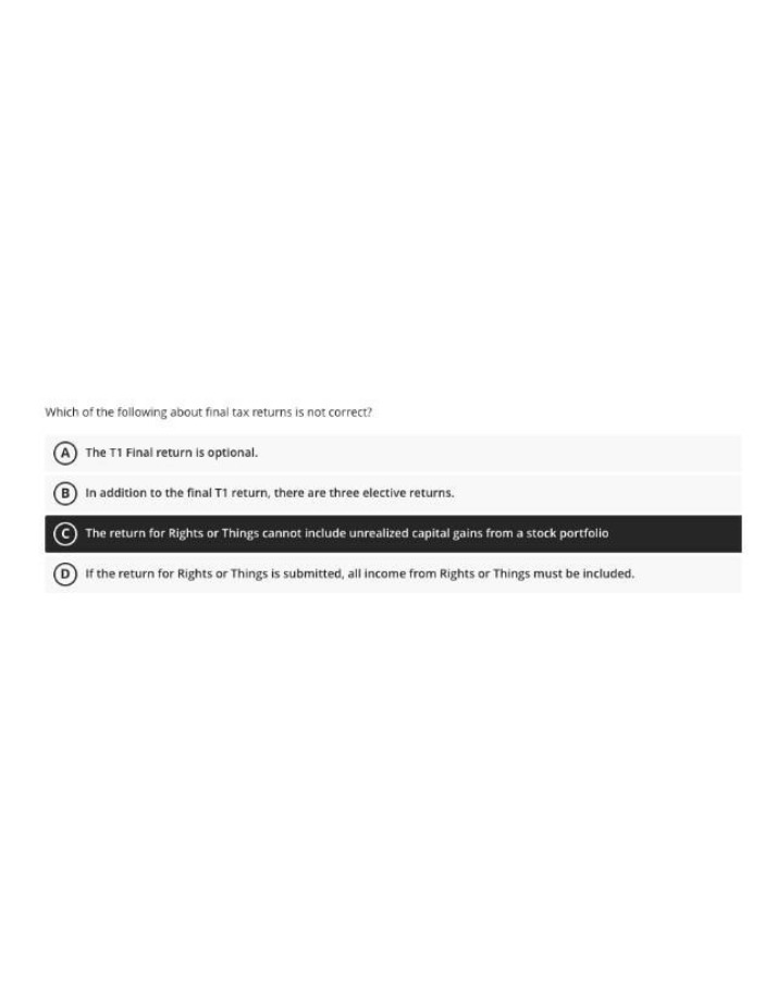 Quiz on Final Tax Returns and Common Mistakes