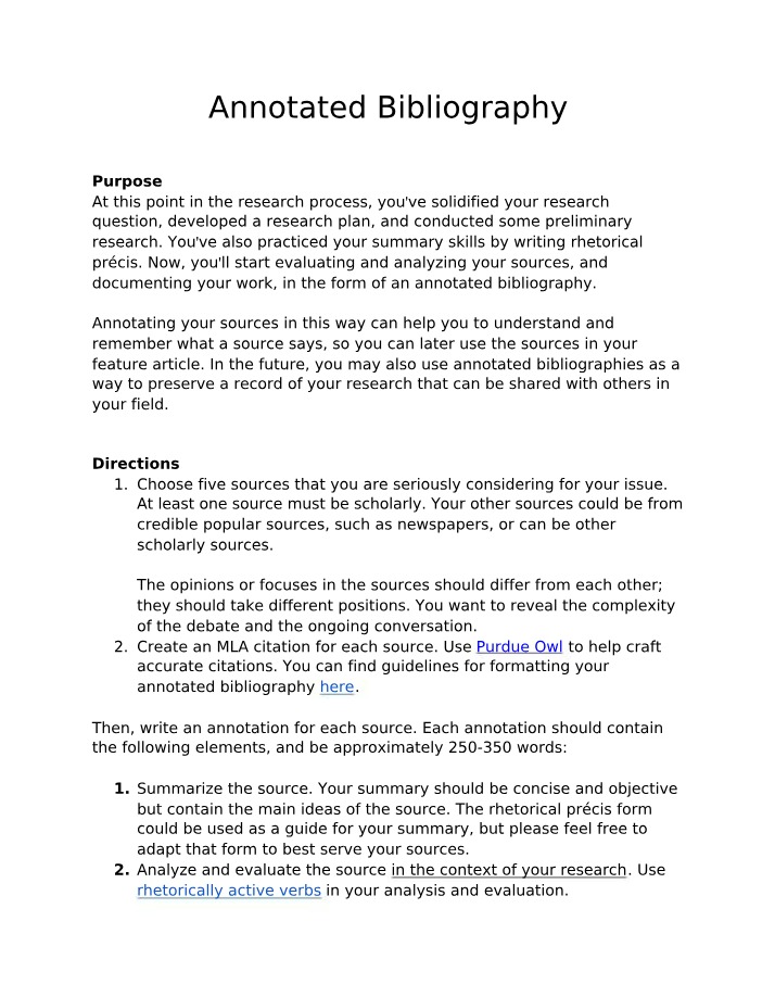 Bibliography - Annotated