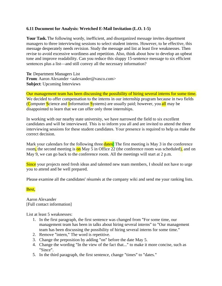 Improving Efficiency and Readability - Revise and Condense