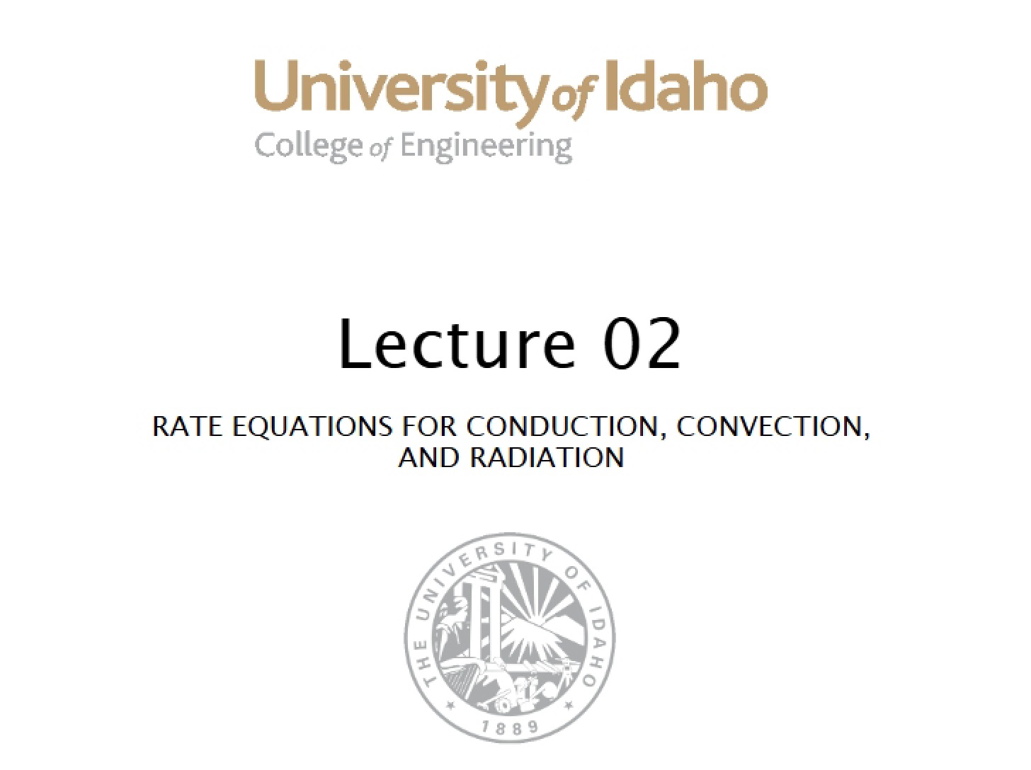 Rate Equations (02P)