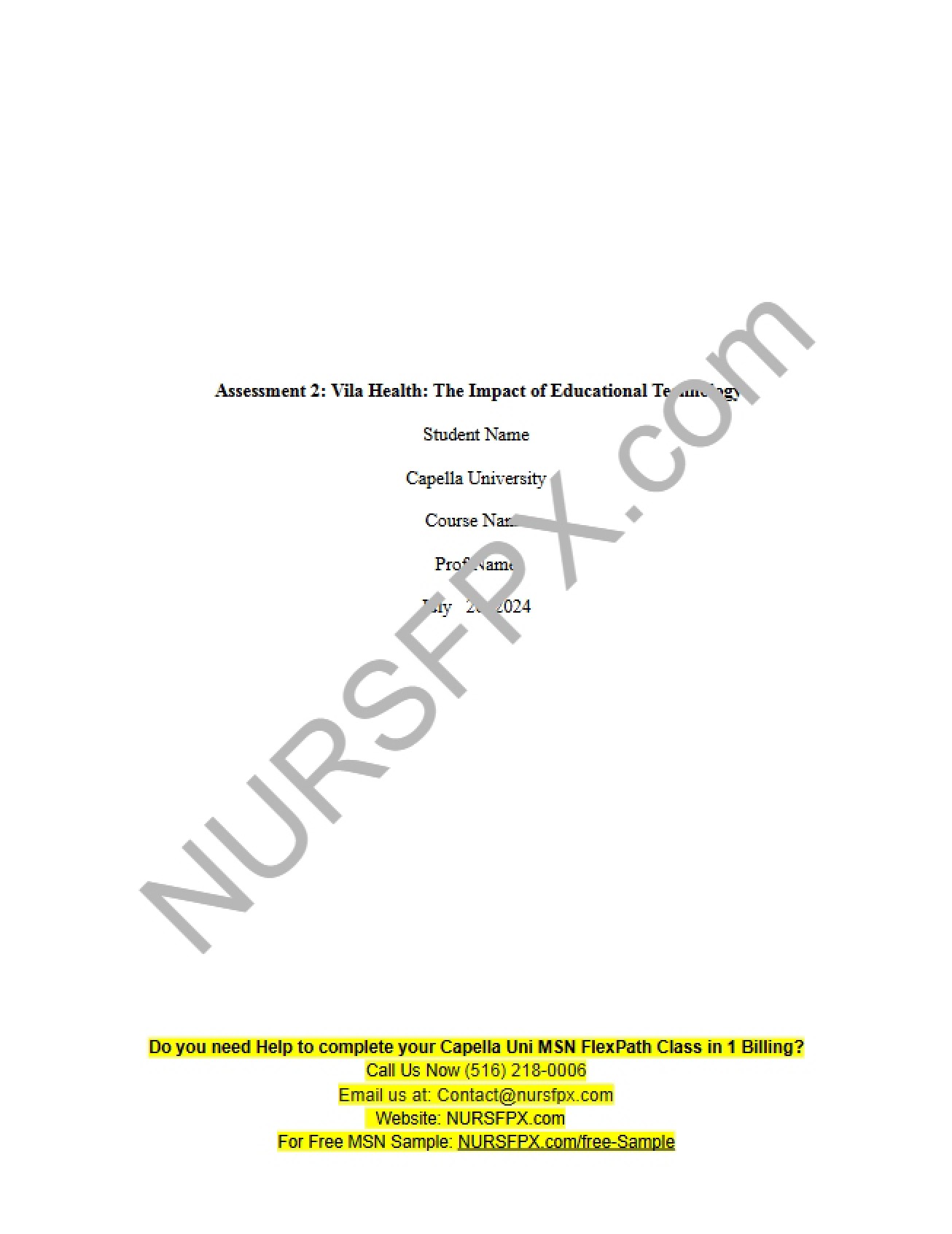 Vila Health Educational Technology Impact Assessment