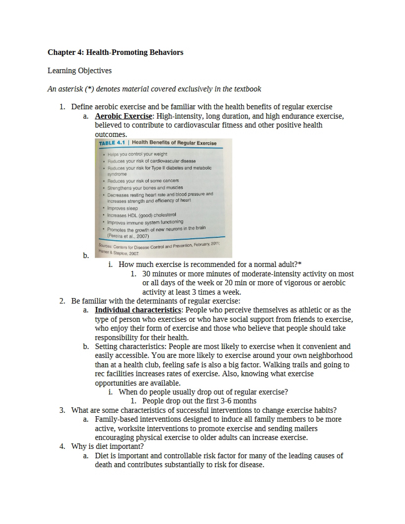 Health-Promoting Behaviors Chapter 4