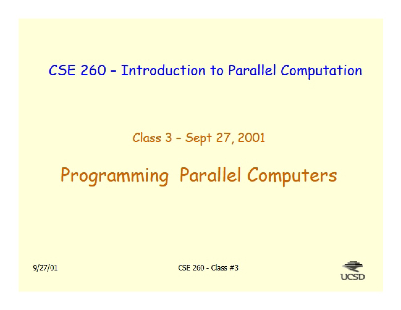 Parallel Computer Programming Fundamentals