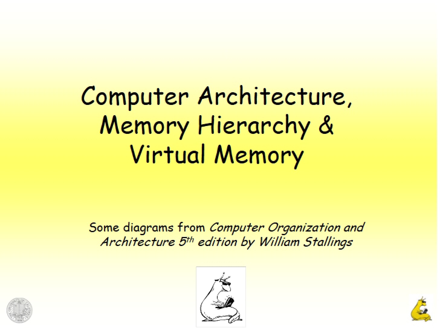 Virtual Memory, Memory Hierarchy & Computer Arch