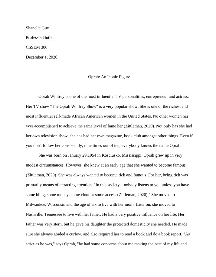 Oprah Winfrey Biography
