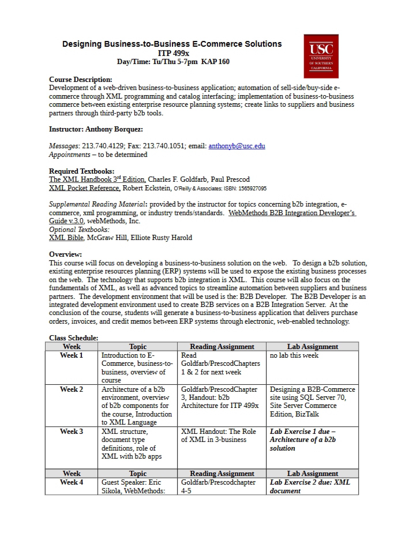 Current Syllabus for ITP 440
