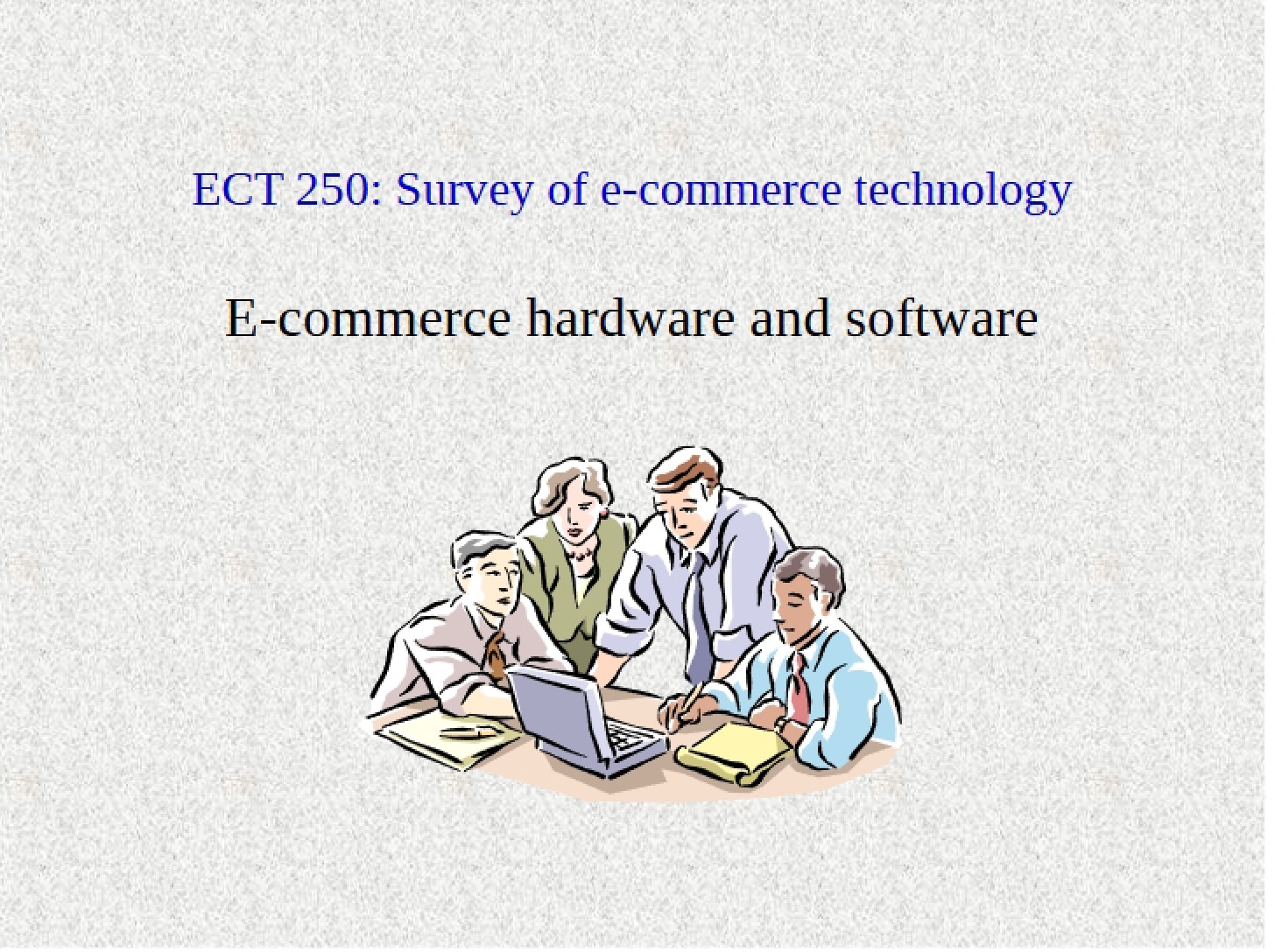 Software and Hardware for E-commerce