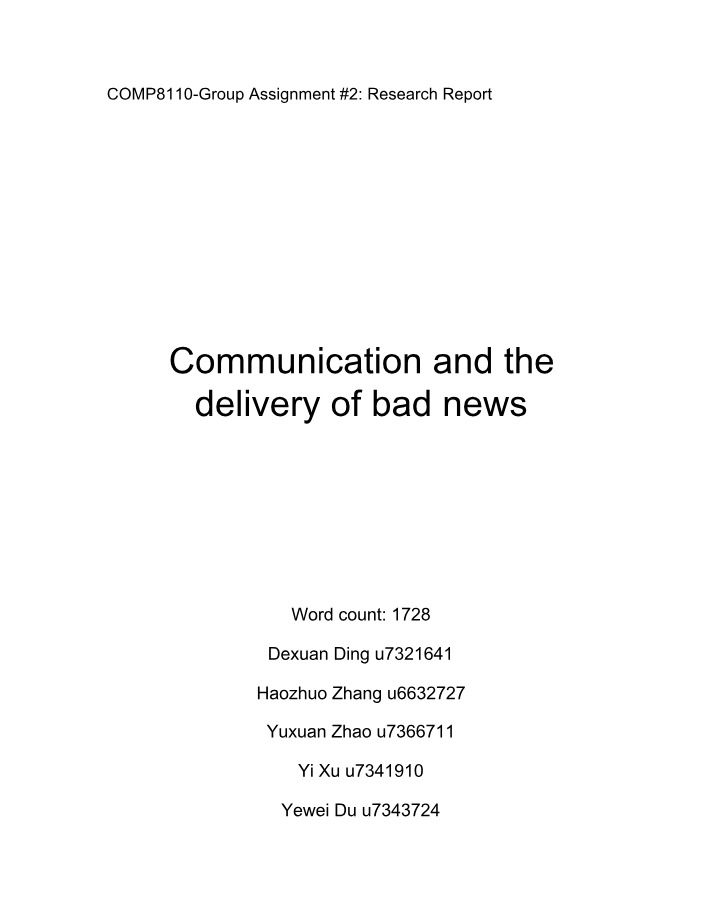 COMP3120 - Research Report