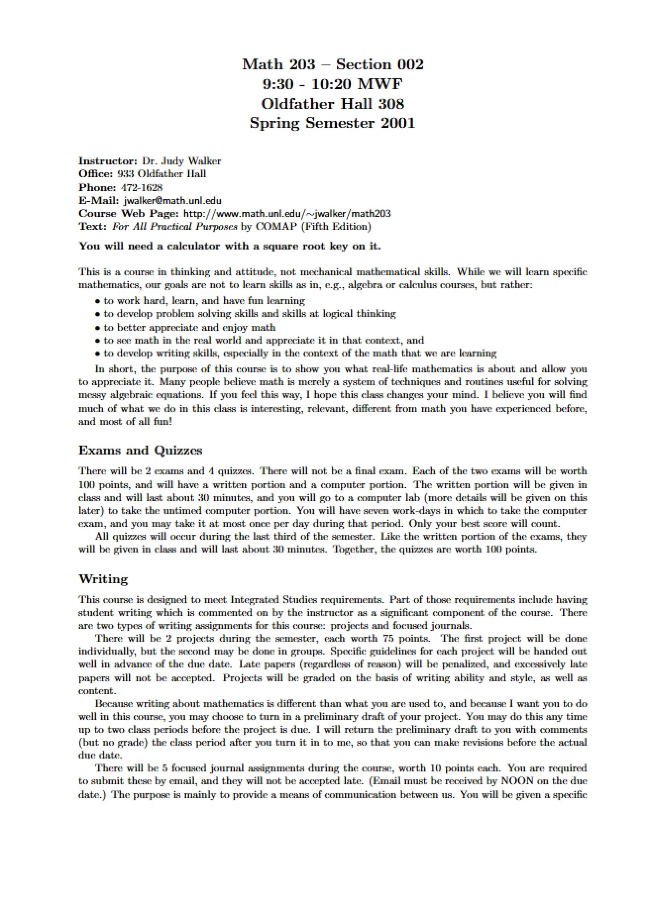 Math 203 Study Guide