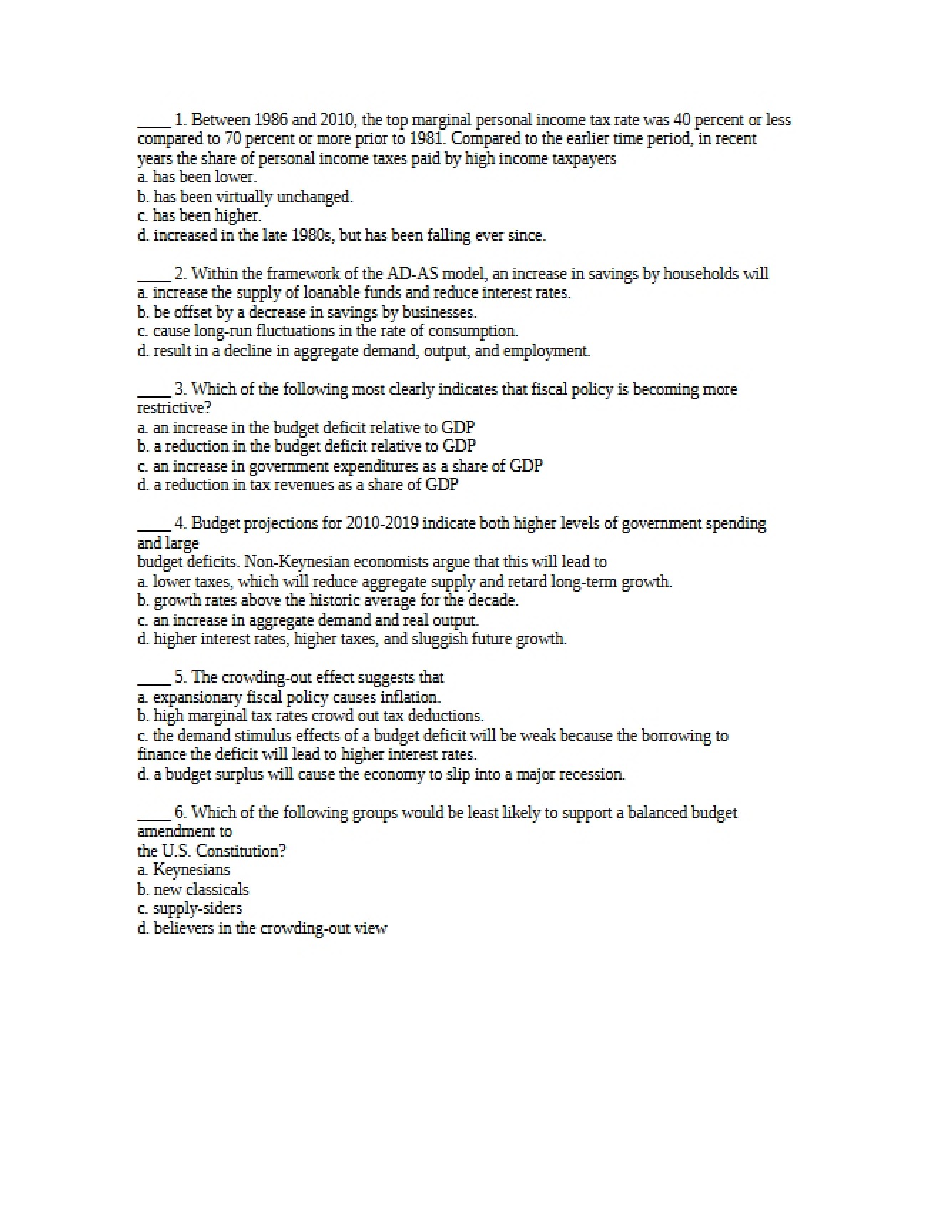 Second Practice Exam