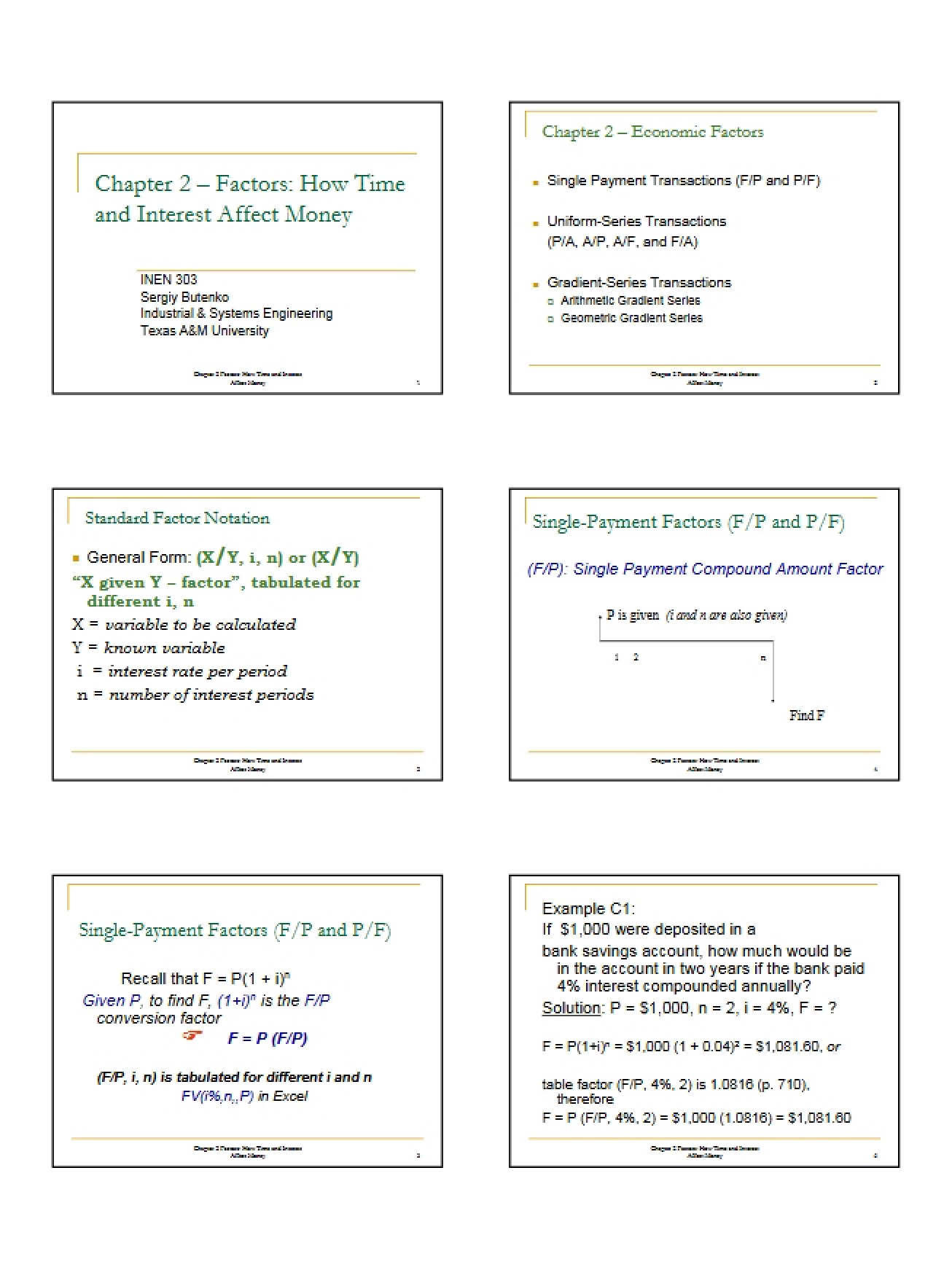 Chapter Two on Engineering Economic Analysis