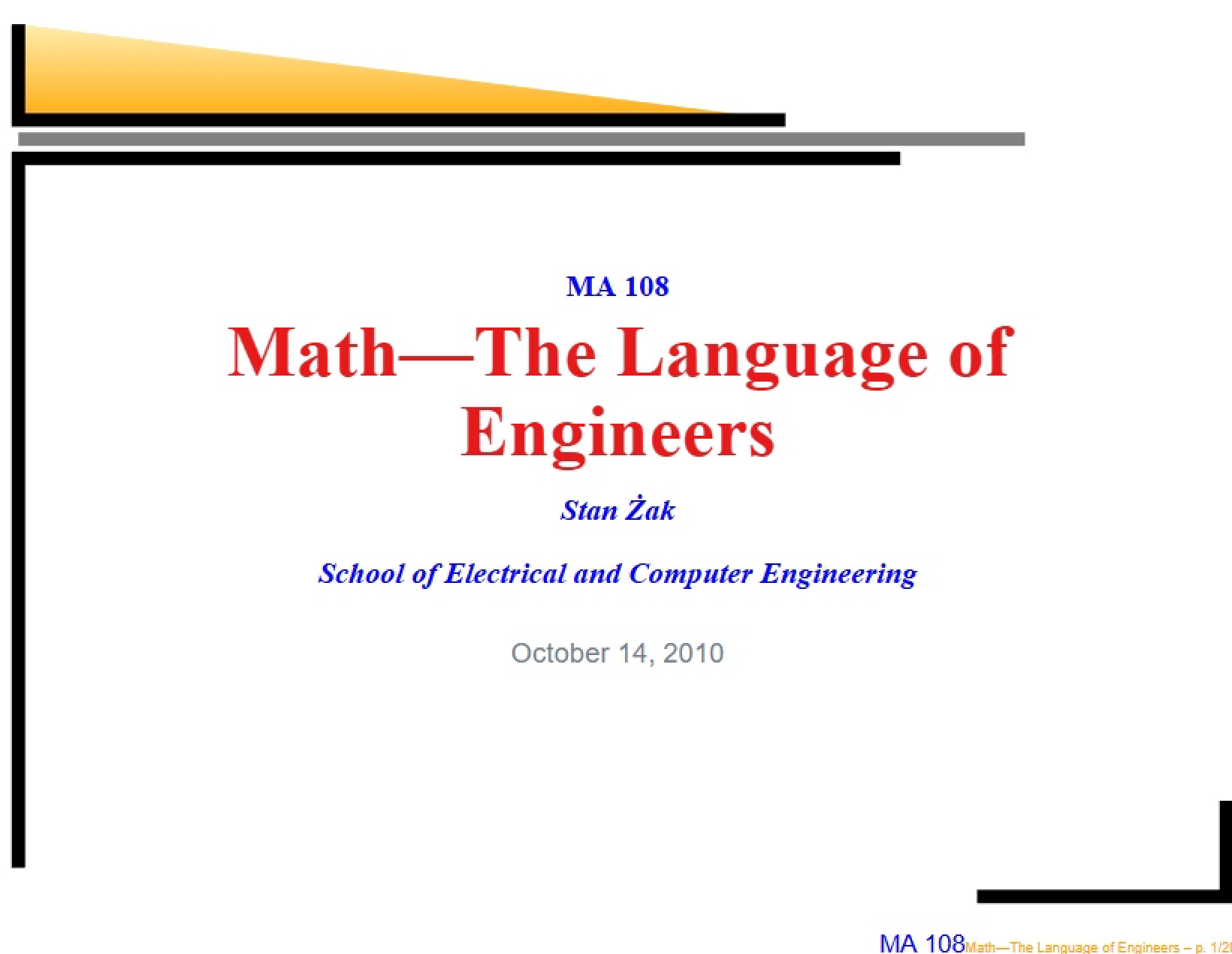 Engineers and Their Language