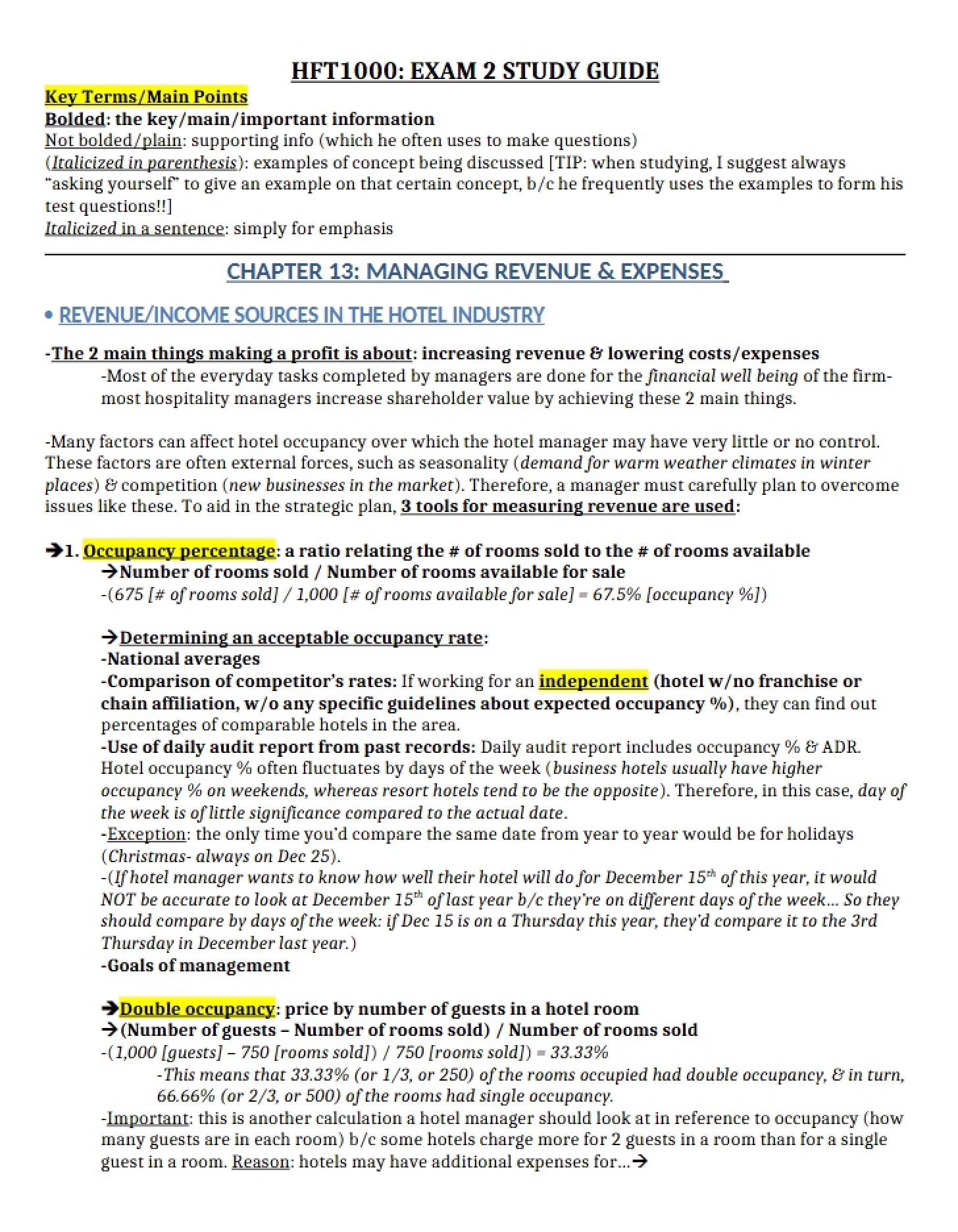 EXAM 2 PREPARATION MANUAL